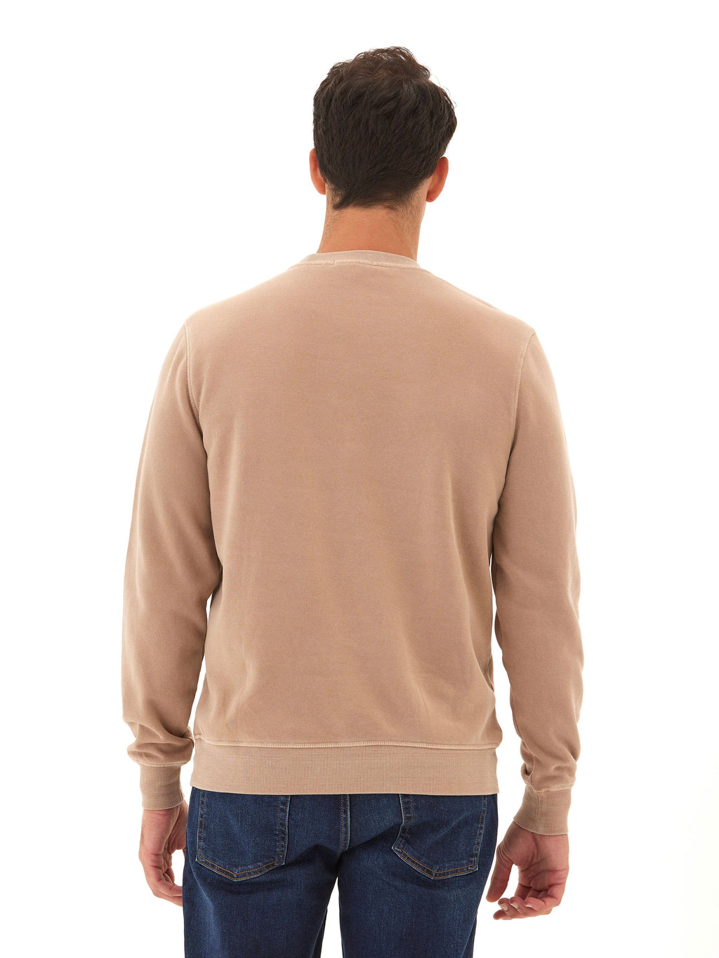 Mineral Wash Graphic Fleece Crew Pullover Sweatshirt