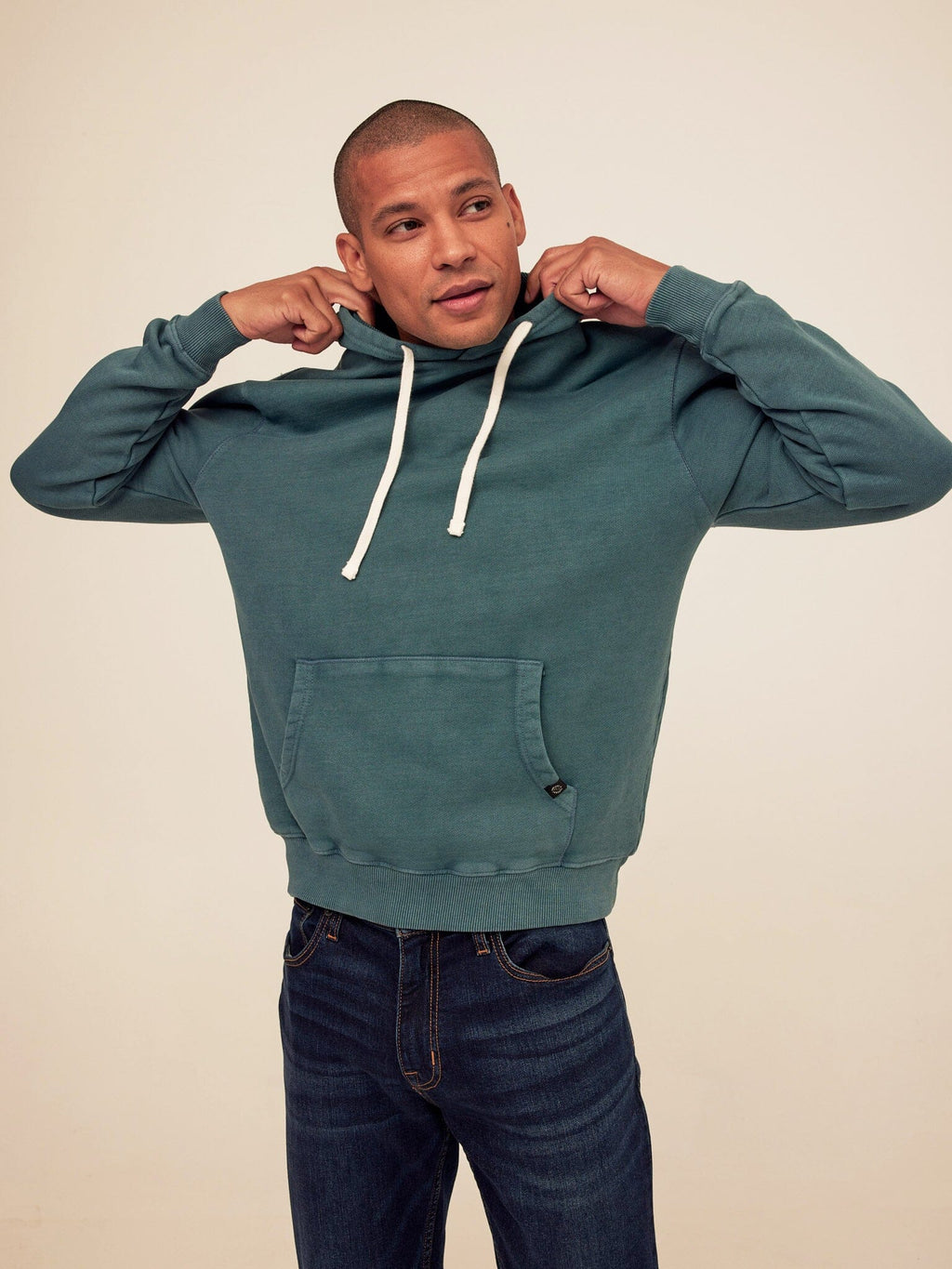 Everett heavyweight pullover hoodie with mineral wash finish