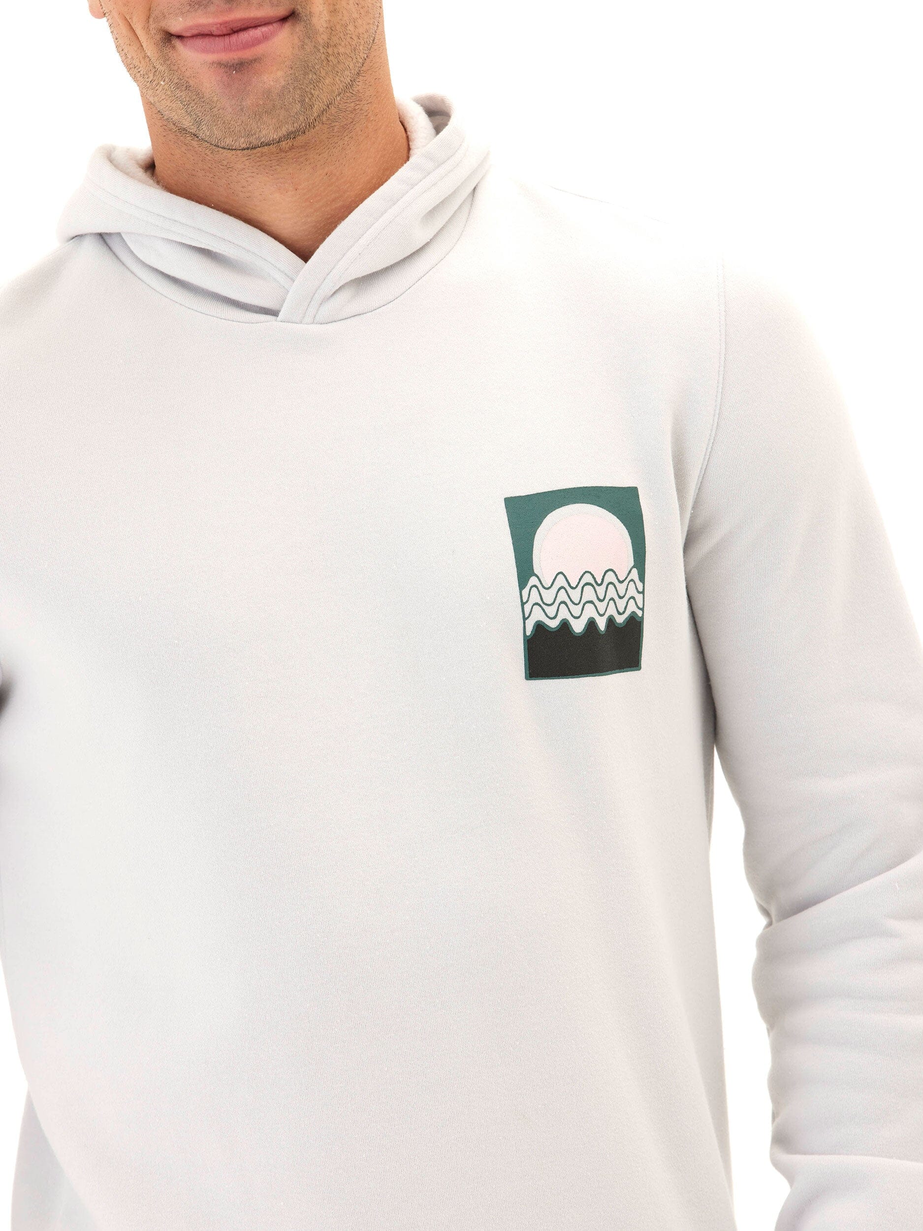 Mineral Wash Graphic Hoodie for Men – Casual Cotton Pullover
