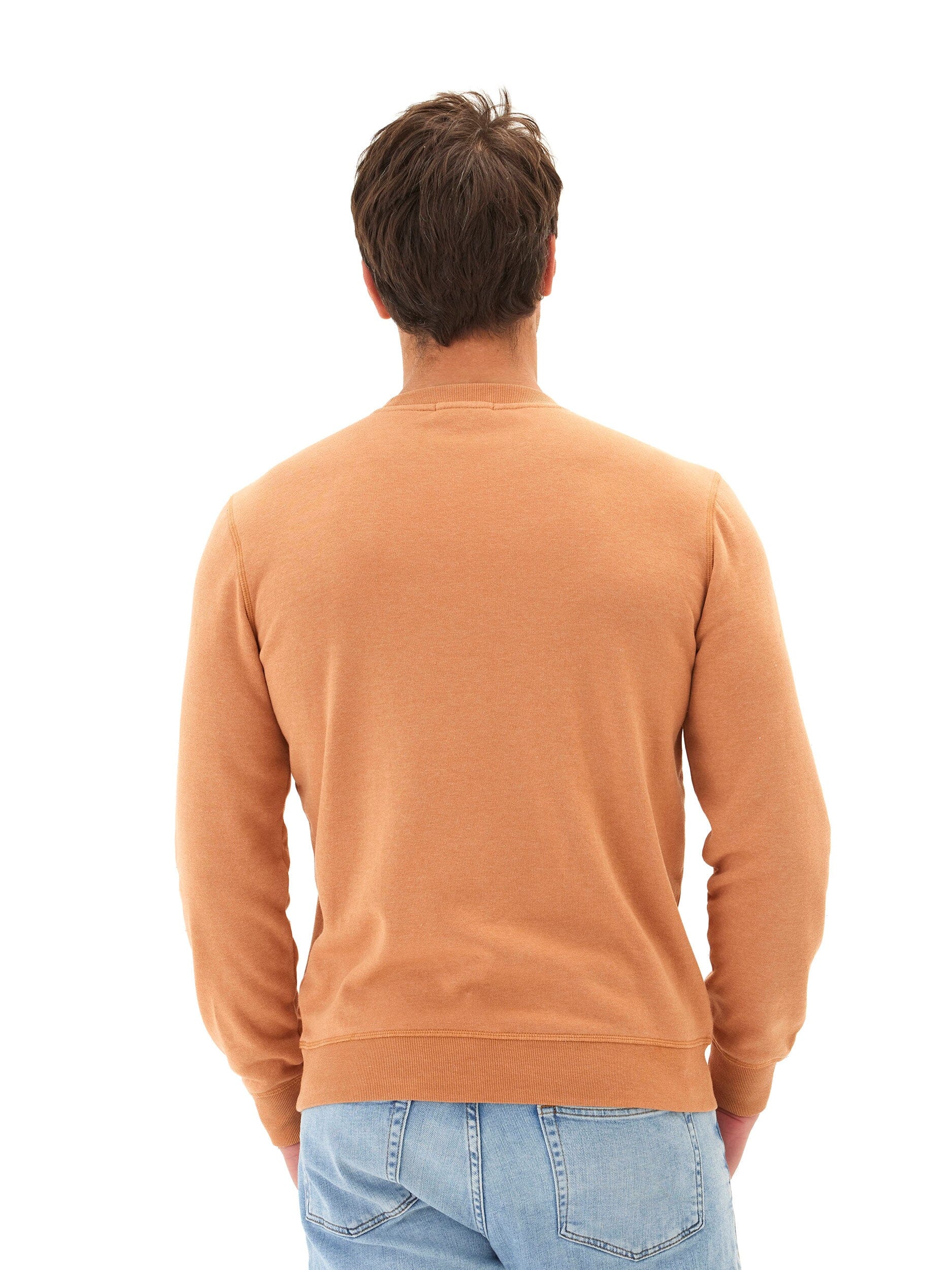 Mineral Wash Graphic Fleece Crew Neck Pullover Sweater