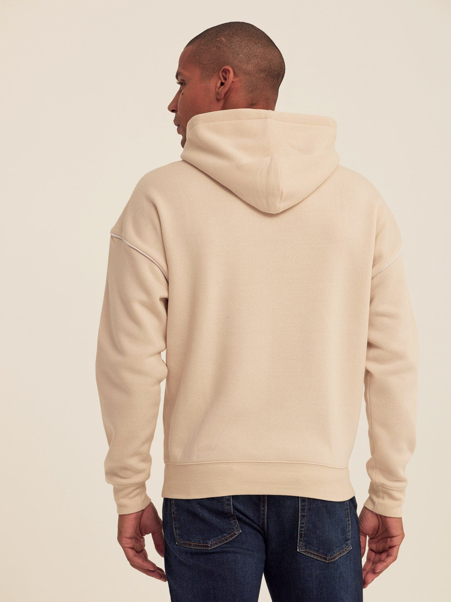 Marcel Triblend Fleece Contrast Piping Pullover Hoodie