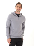 Men's grey Colton modal fleece half-zip hoodie for loungewear