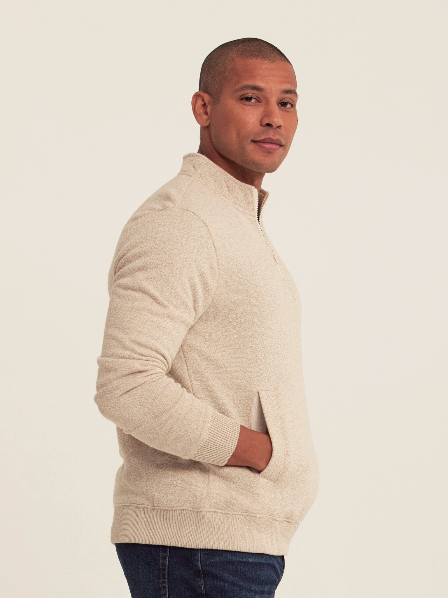 Eco Fleece Quarter Zip Pullover for Versatile Layering