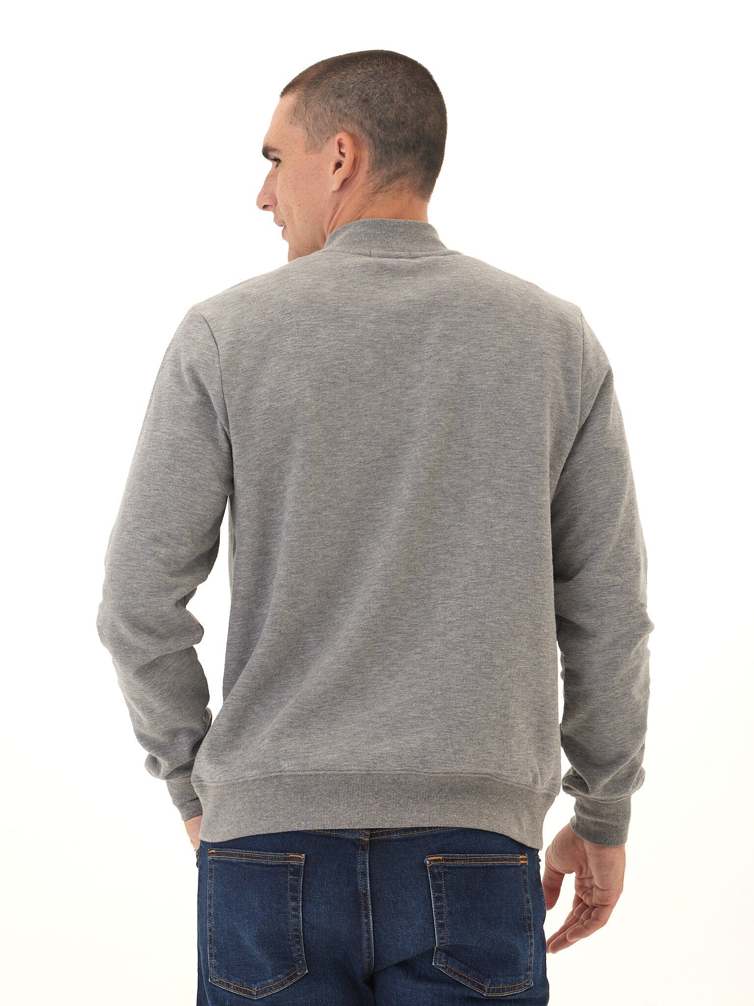Christian Comfort Slub Terry Half Zip Pullover - Men's Minimalist Top