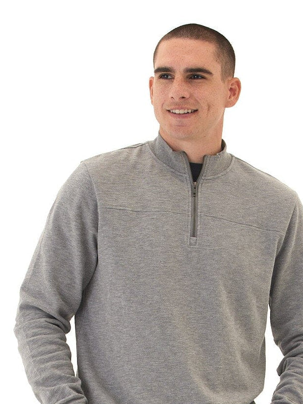 Christian Comfort Slub Terry Half Zip Pullover - Men's Minimalist Top