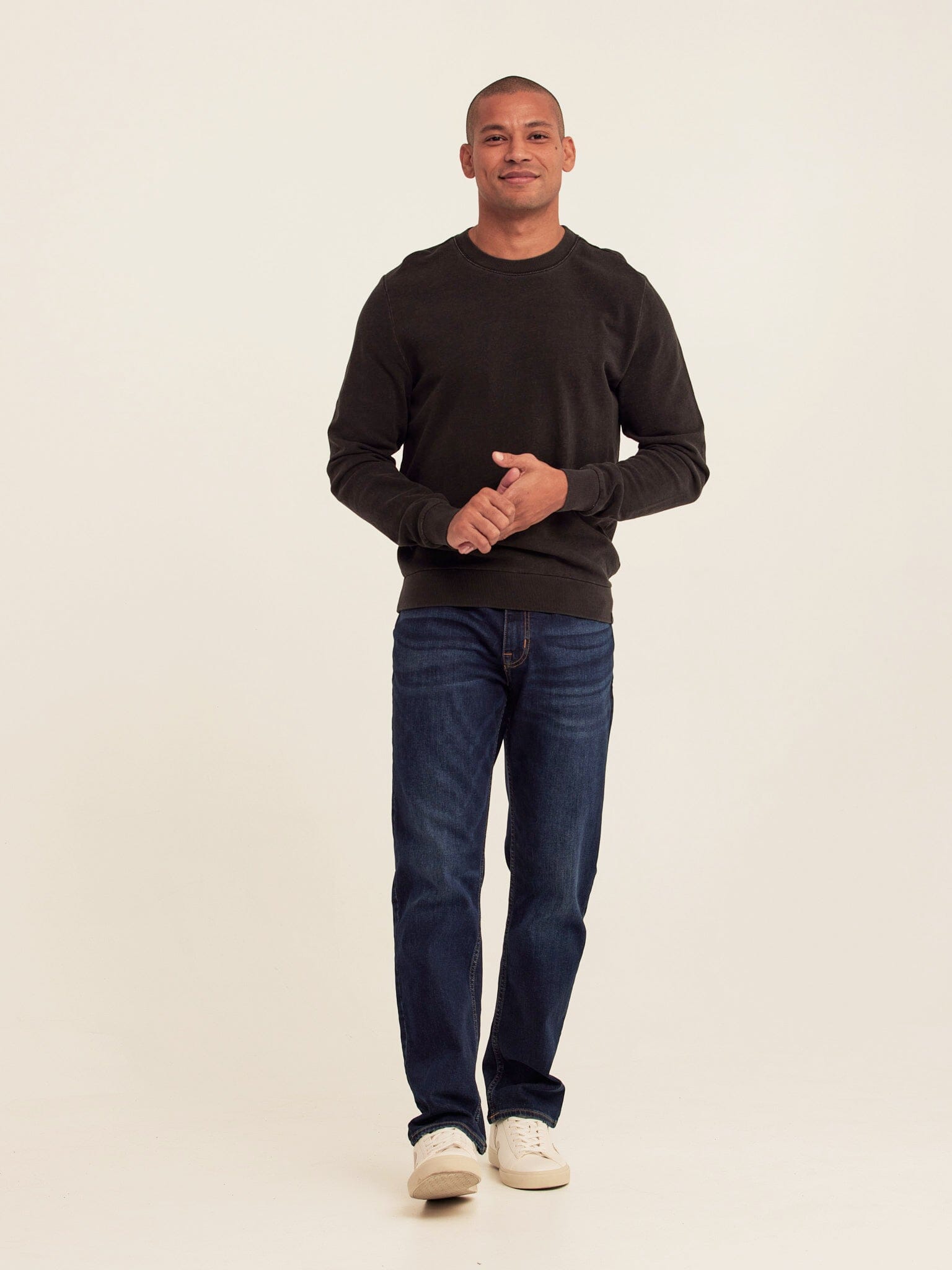 Corey Denim Terry Crew Sweatshirt