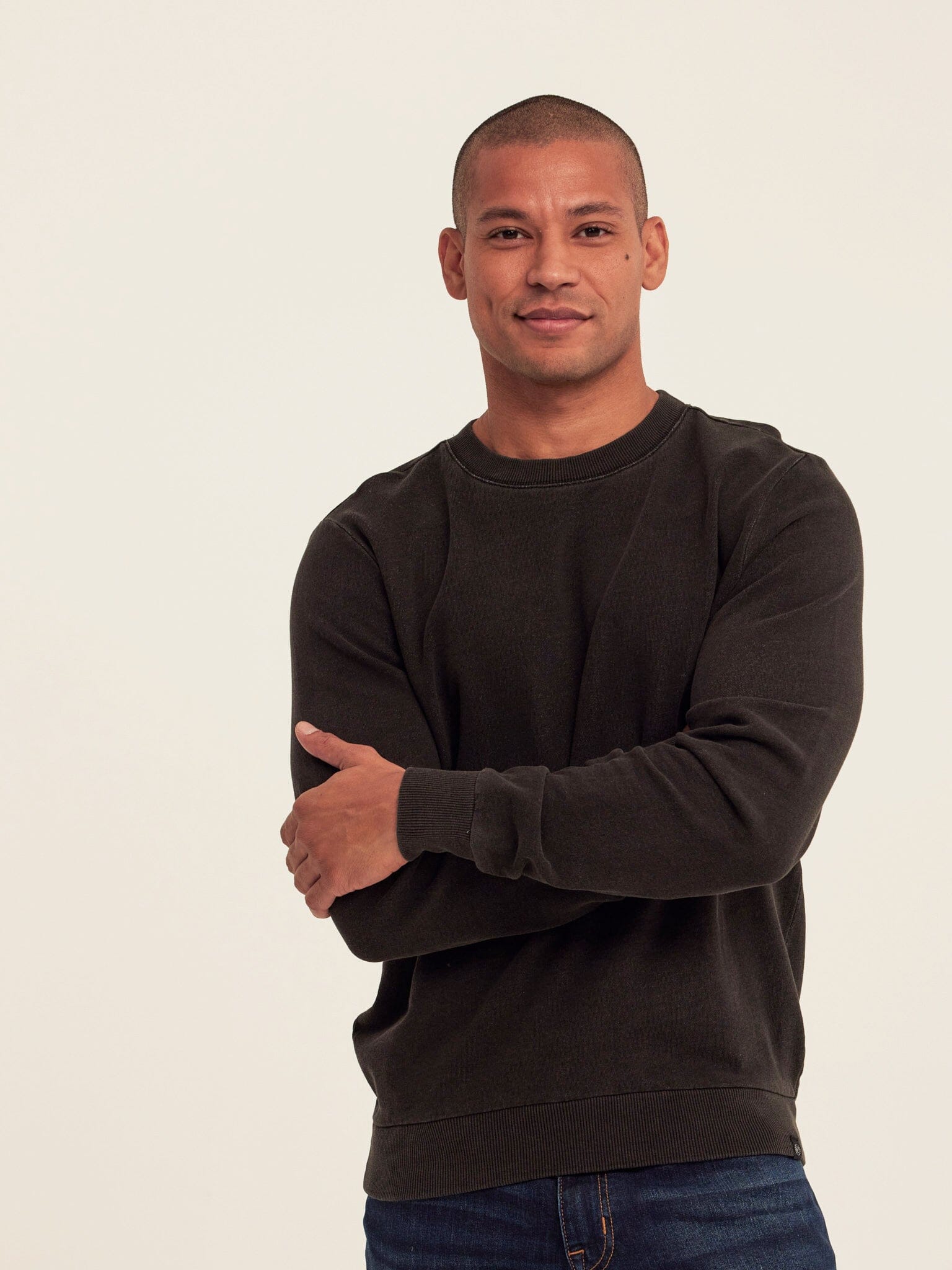 Corey Denim Terry Crew Sweatshirt