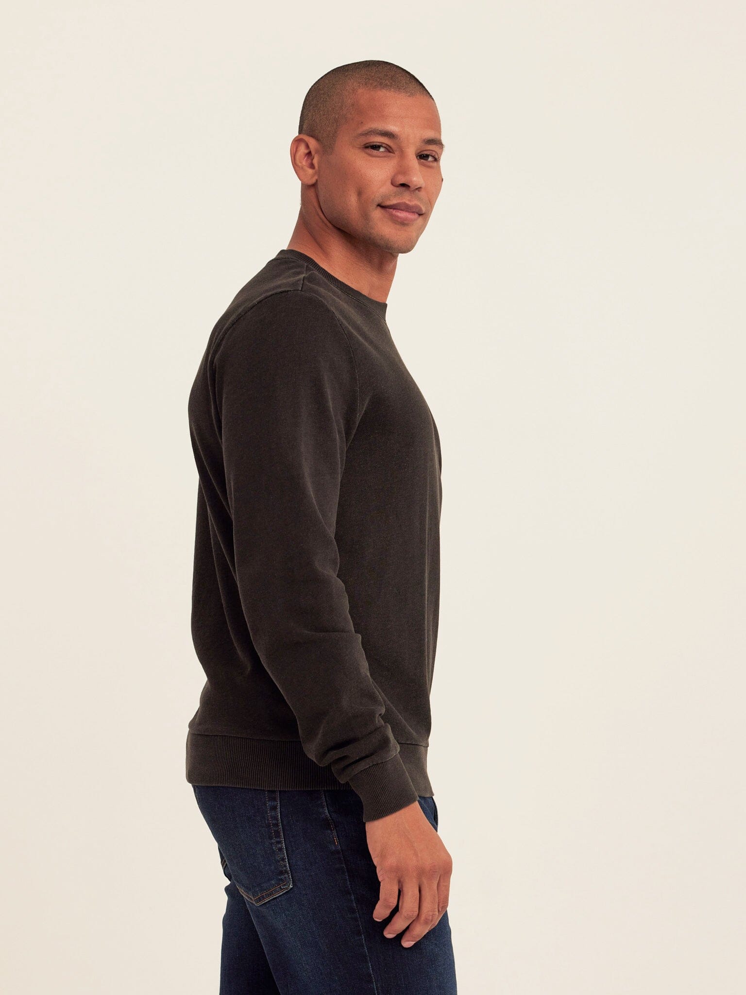 Corey Denim Terry Crew Sweatshirt