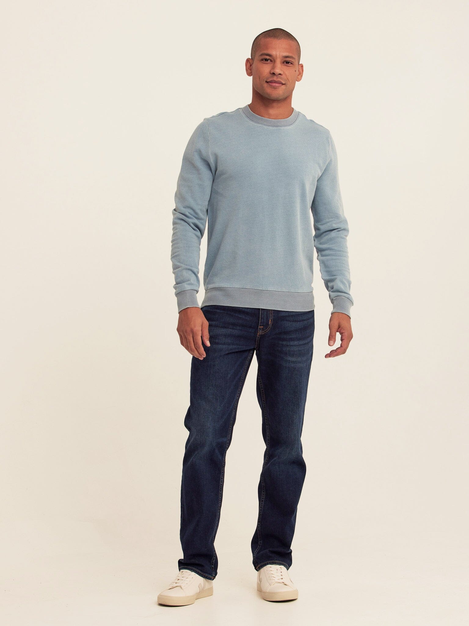 Corey Denim Terry Crew Sweatshirt