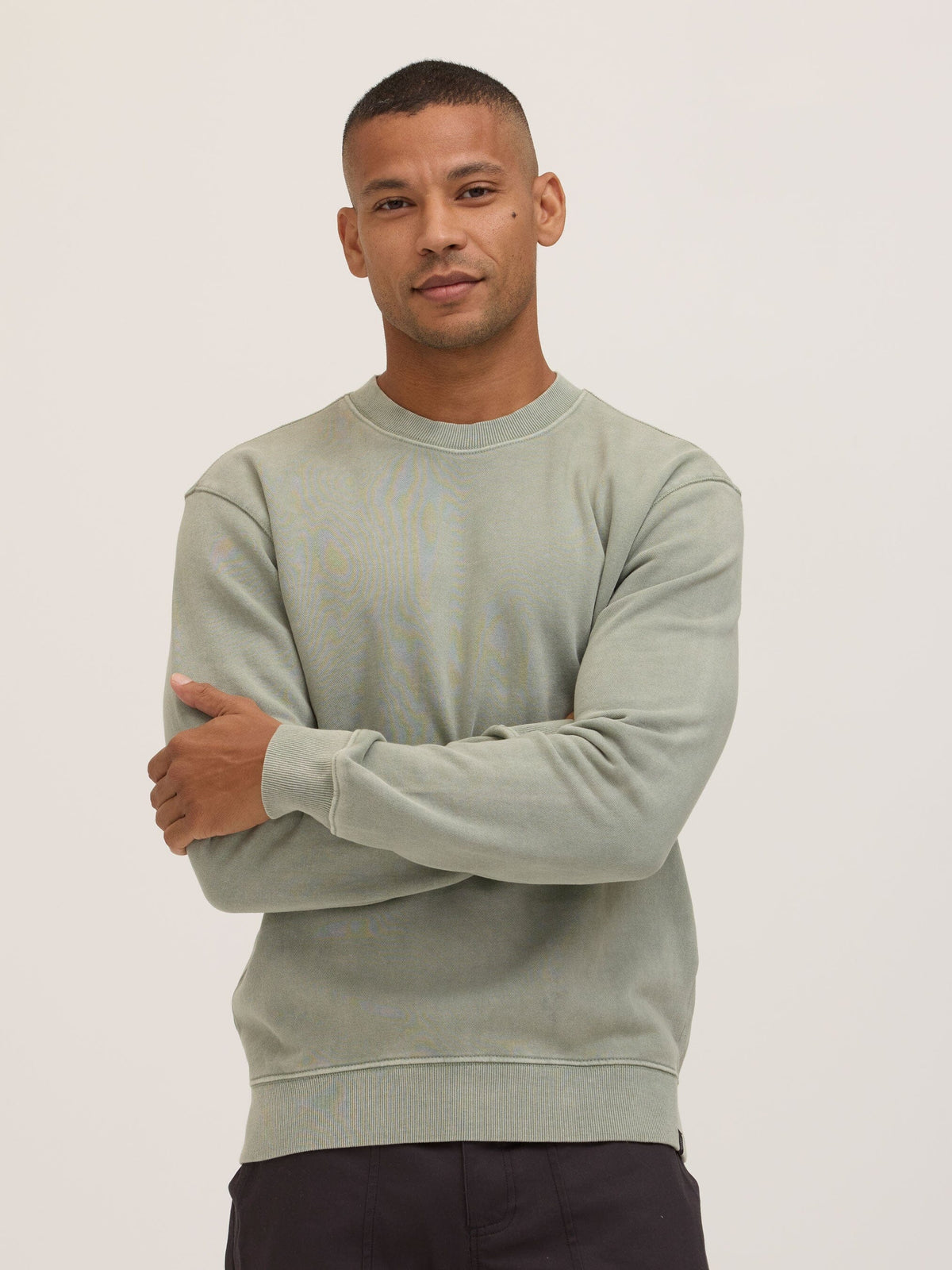 Dallas Mineral Wash Terry Relaxed Crew Pullover