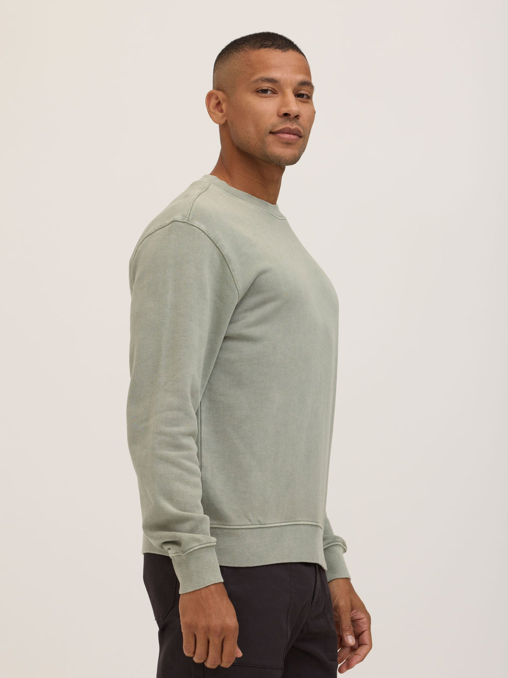 Dallas Mineral Wash Terry Relaxed Crew Pullover