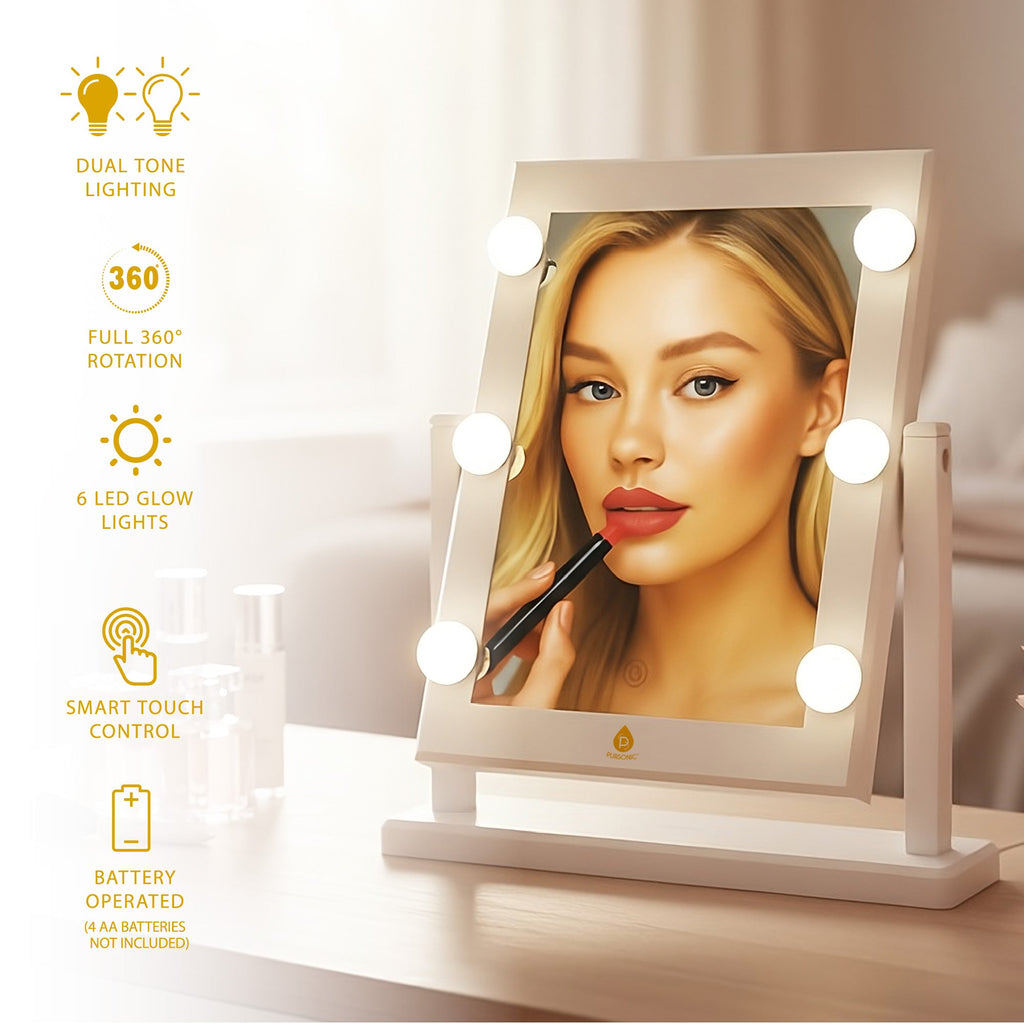 14" LED Vanity Mirror & Facial Steamer Duo
