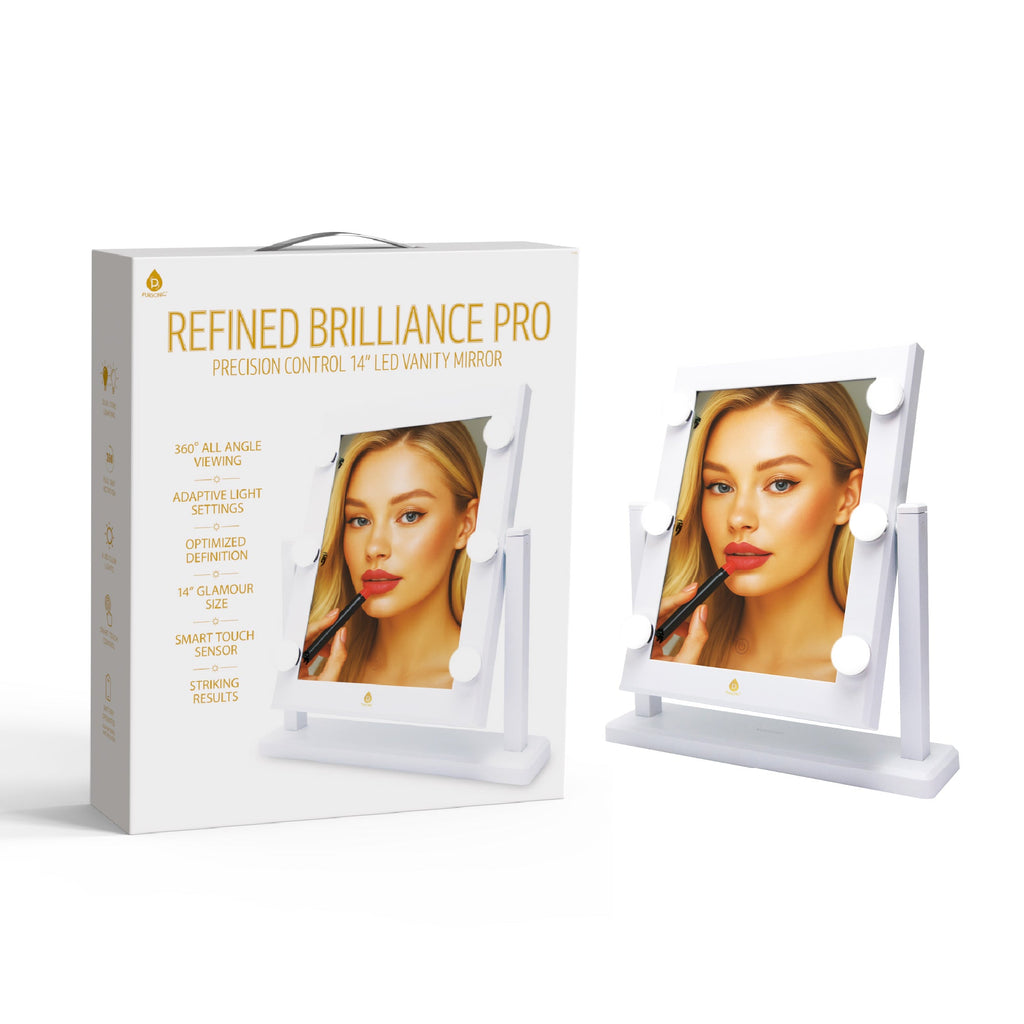 14" LED Vanity Mirror & Facial Steamer Duo