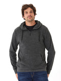 Triblend Breton Half Zip Hoodie in soft fleece fabric with a modern quarter-zip neckline