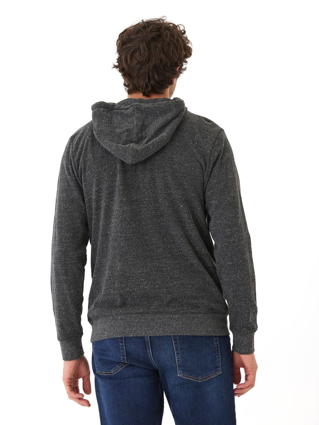 Triblend Breton Half Zip Hoodie - Lightweight Casual Pullover