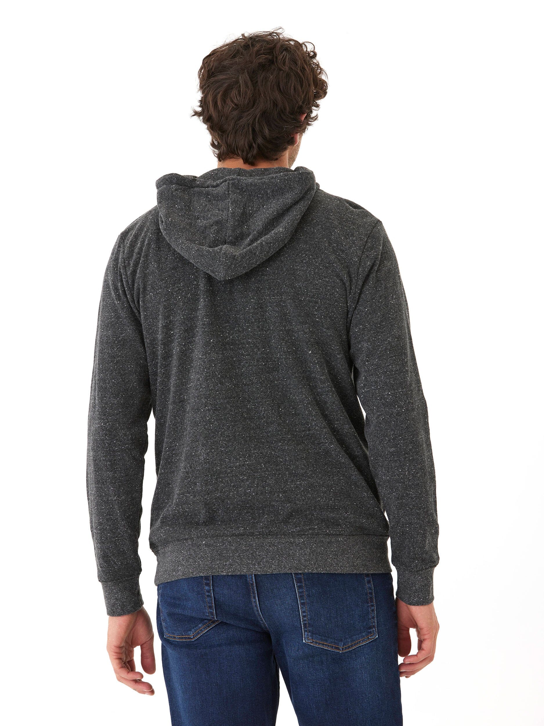 Triblend Breton Half Zip Hoodie - Lightweight Casual Pullover