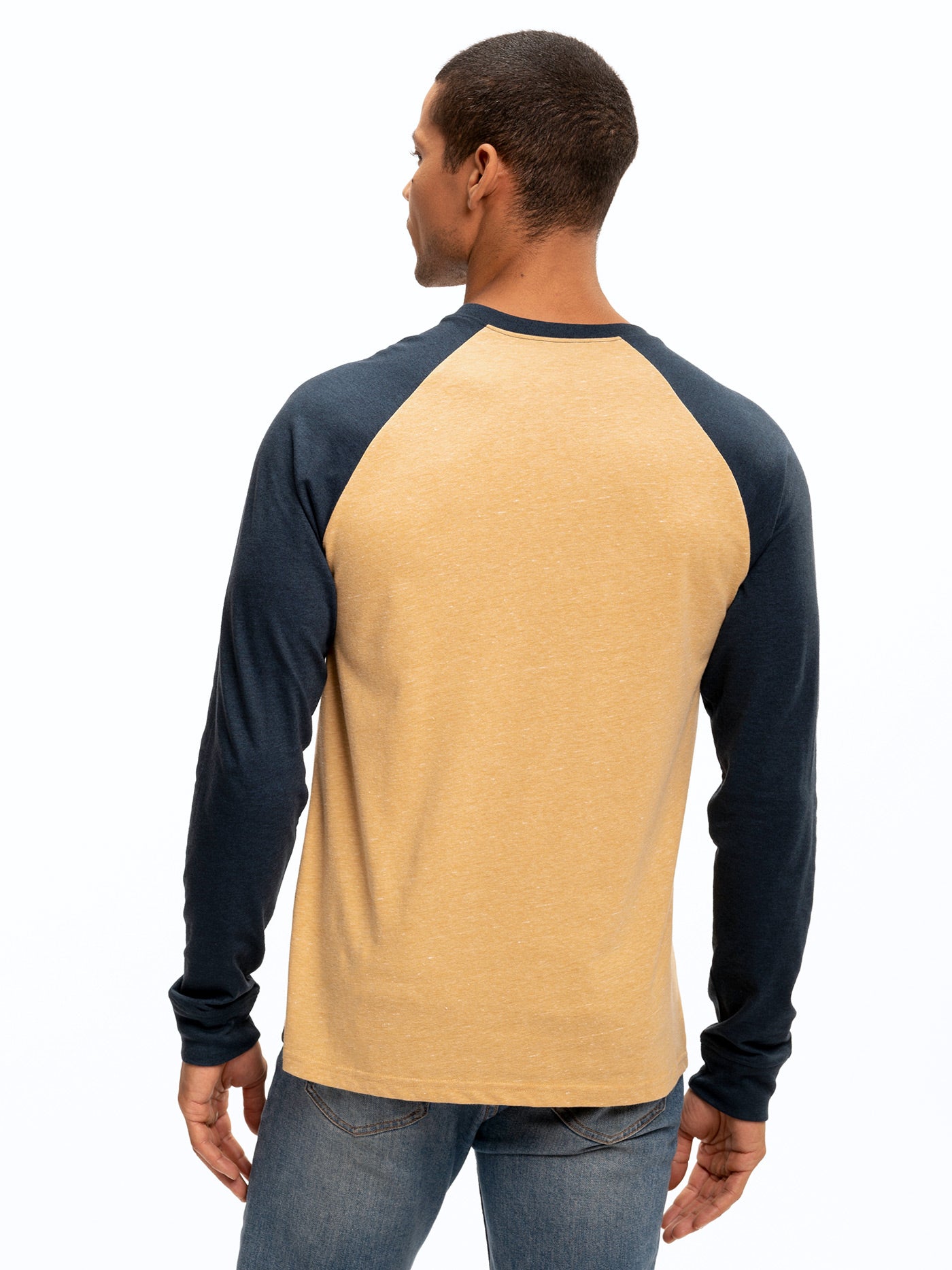 Triblend Long Sleeve Raglan Tee Lightweight Knit