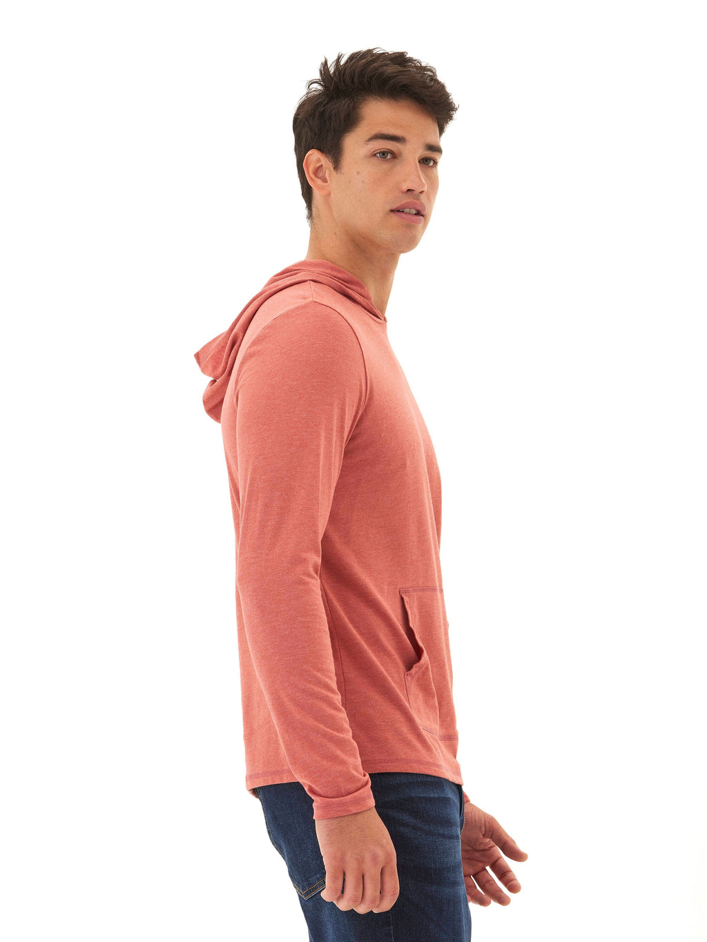 Long Sleeve Triblend Tee Shirt Hoodie Pullover Lightweight Layer