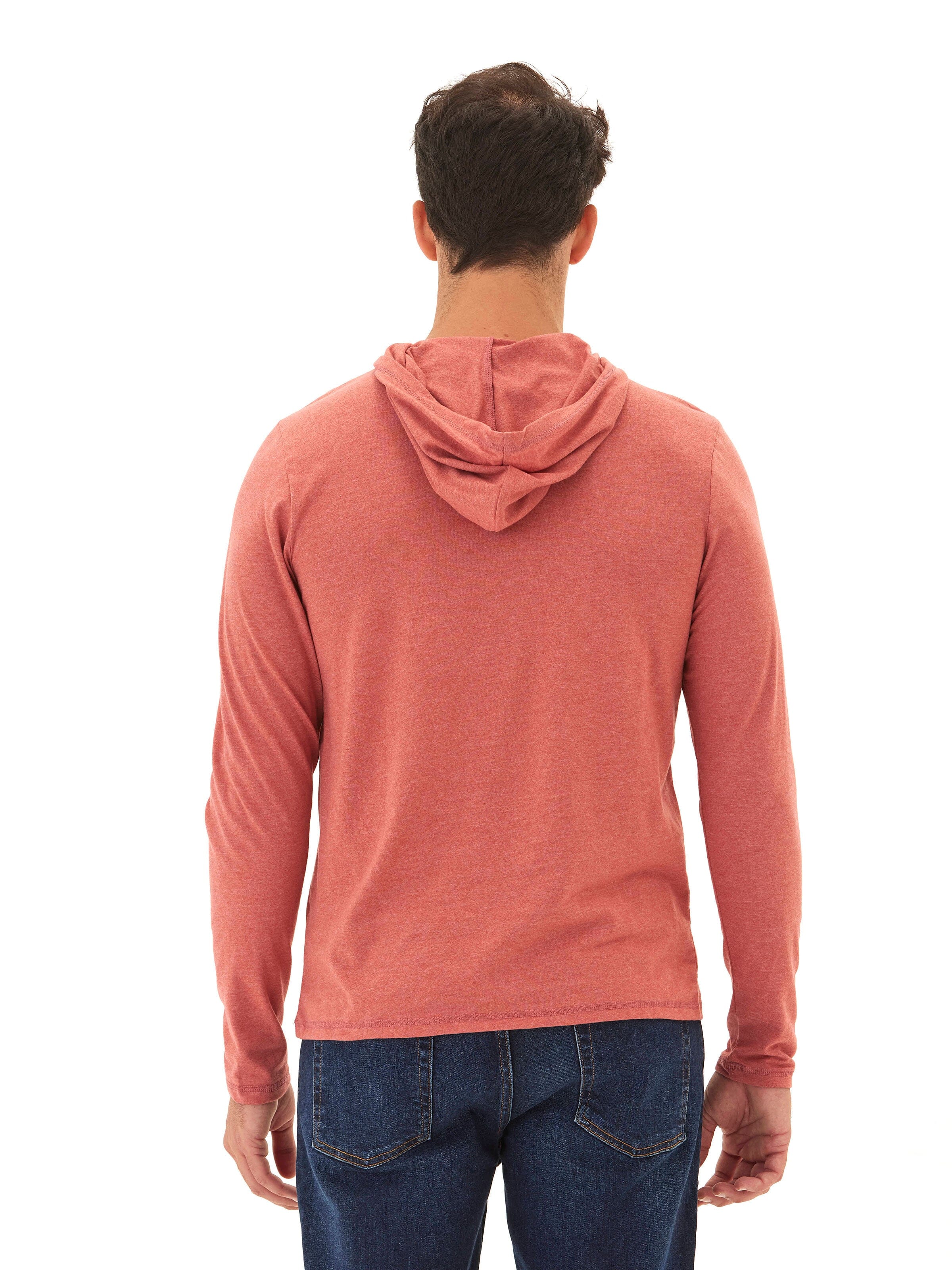 Long Sleeve Triblend Tee Shirt Hoodie Pullover Lightweight Layer
