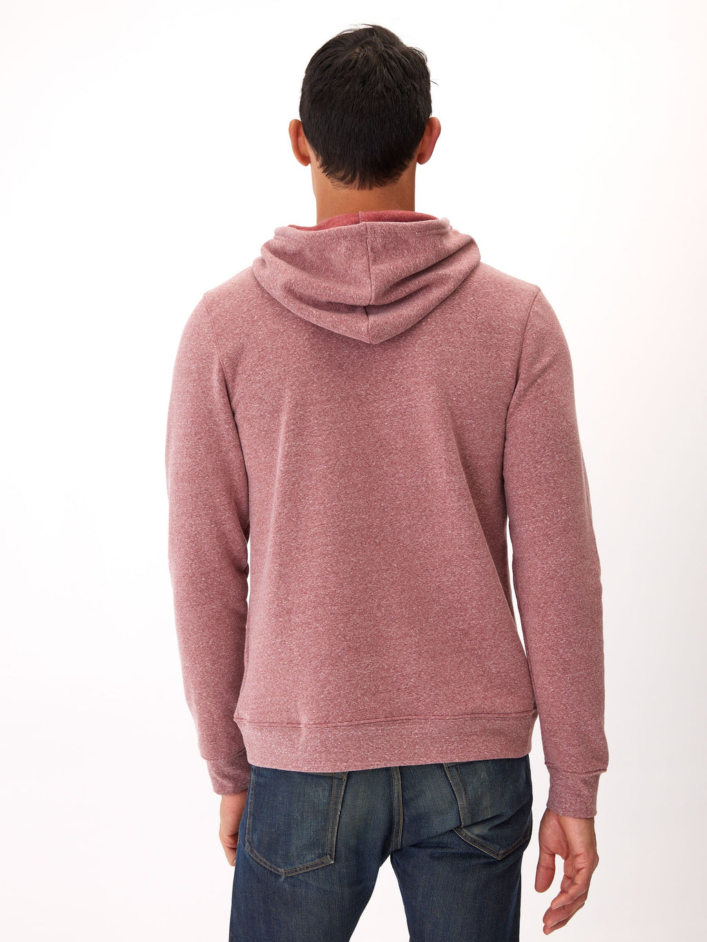 Men's Core Triblend Fleece Pullover Hoodie in Maroon