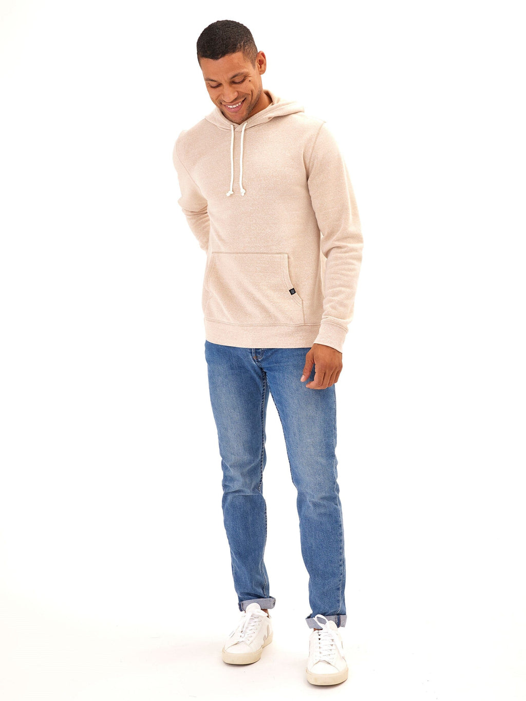 Men's Core Triblend Fleece Pullover Hoodie with Kangaroo Pocket