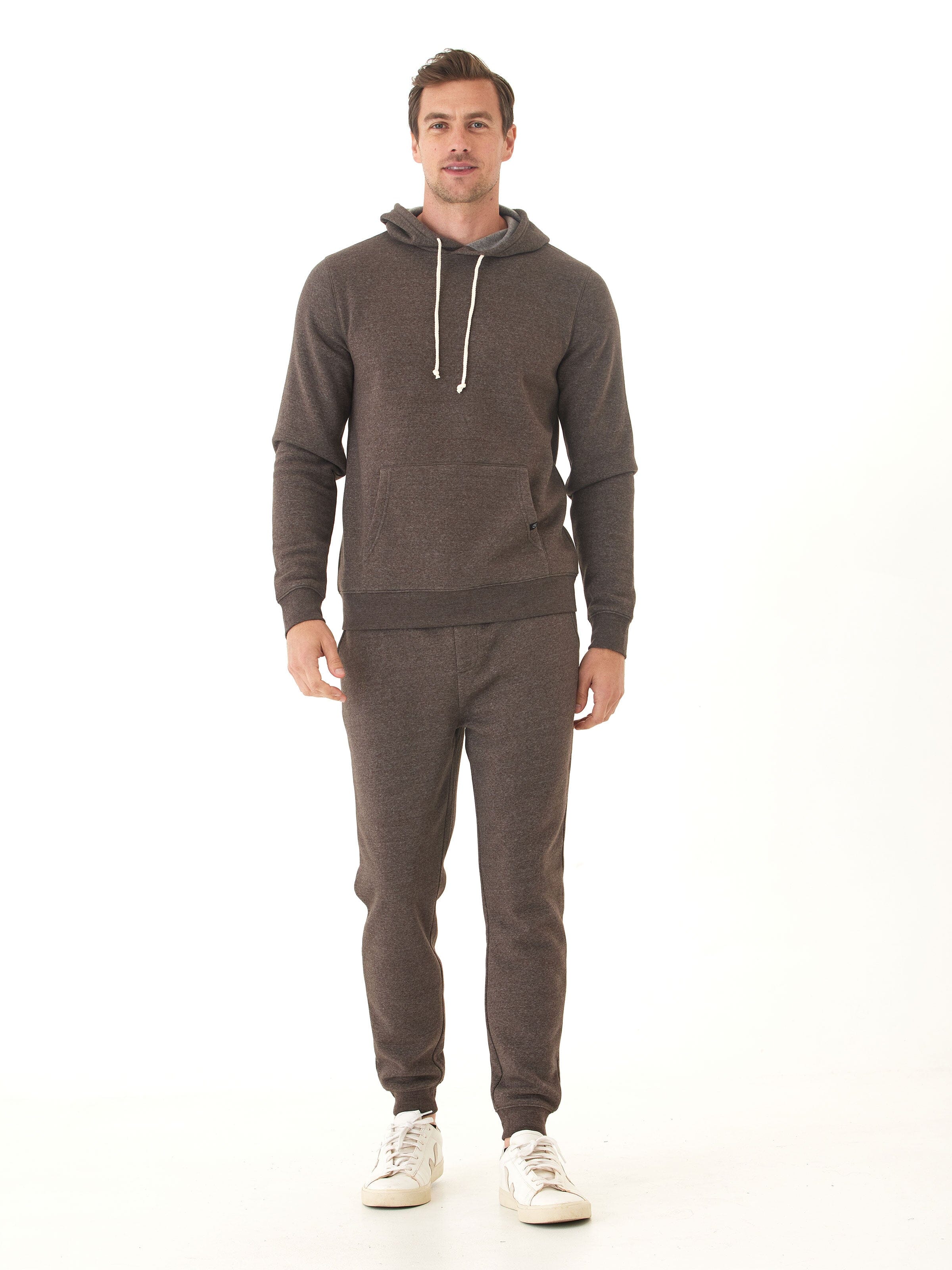 Men's Core Triblend Fleece Jogger in Dark Espresso Brown Heather
