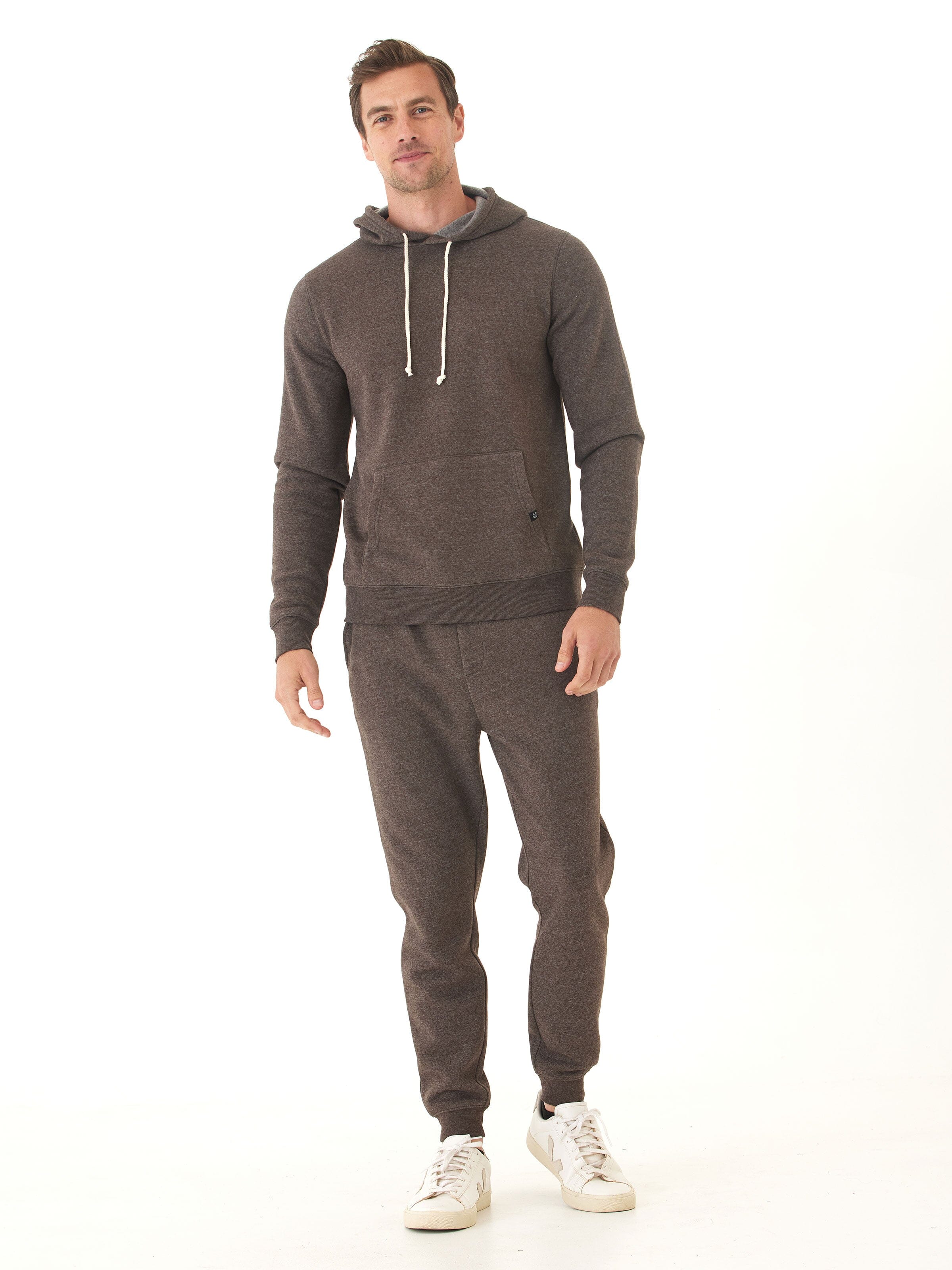 Men's Core Triblend Fleece Jogger in Dark Espresso Brown Heather