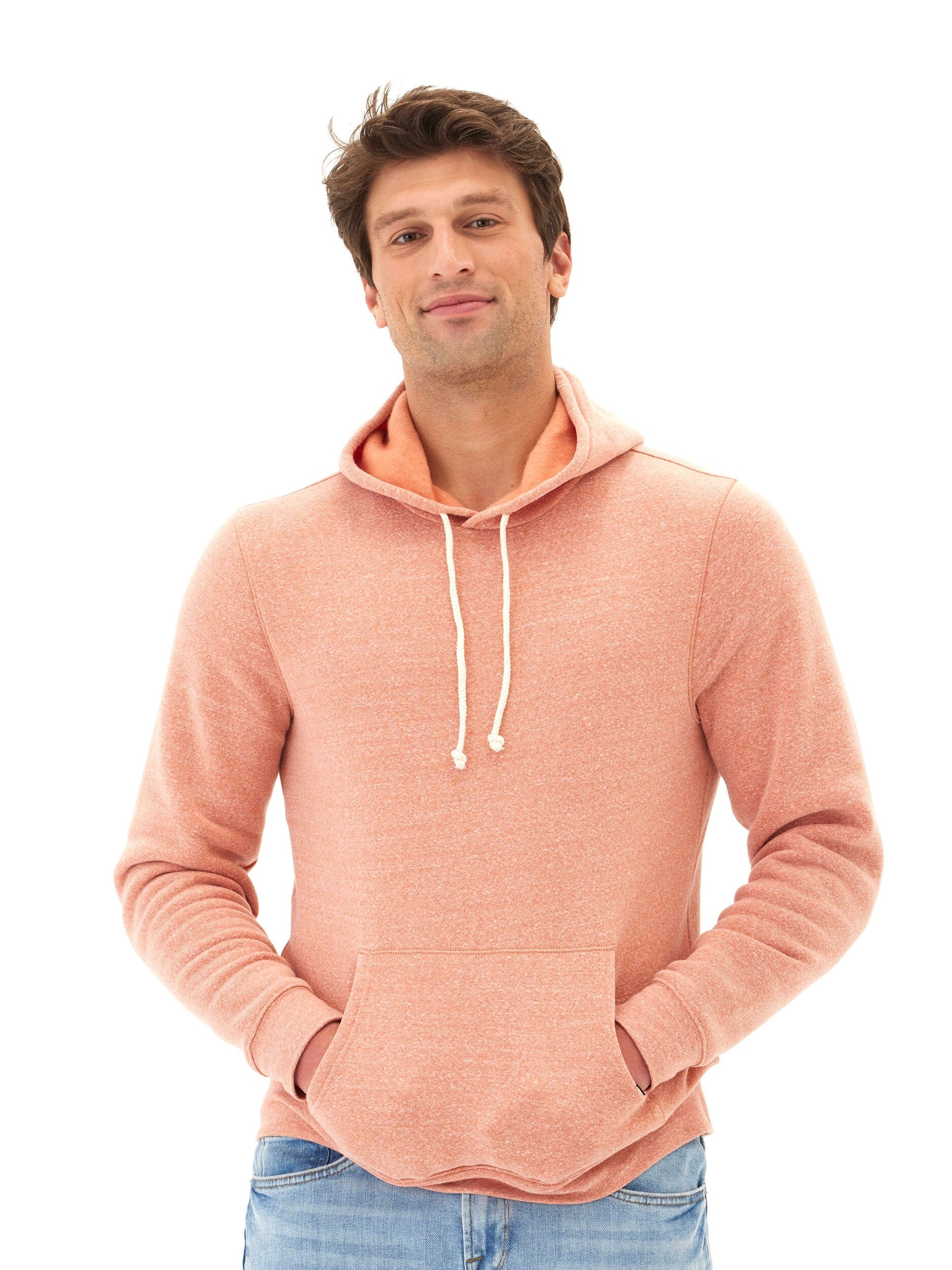 Men's Core Triblend Fleece Pullover Hoodie - Casual Knit Hoodie