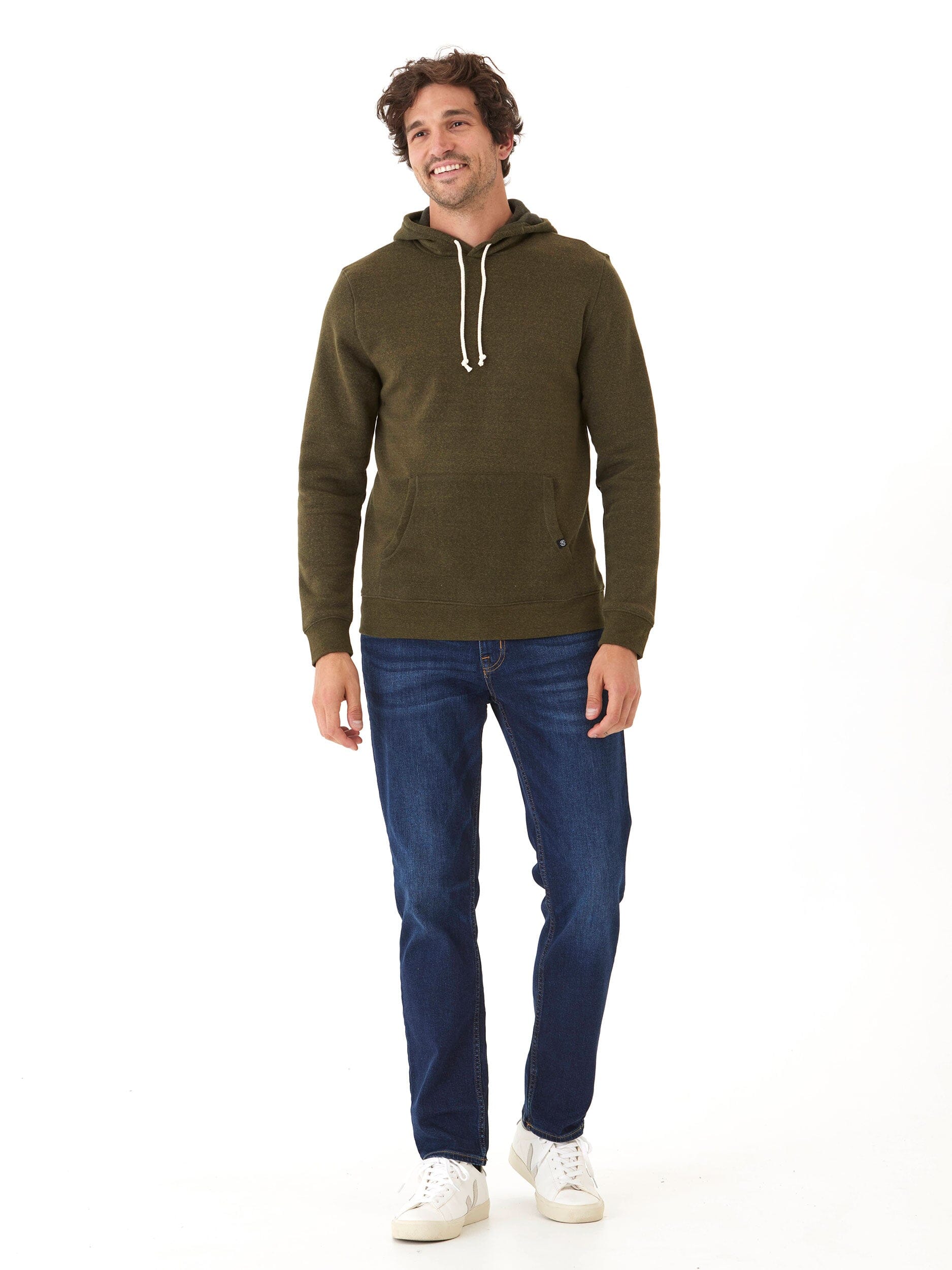 Men's Core Triblend Fleece Pullover Hoodie with Kangaroo Pocket