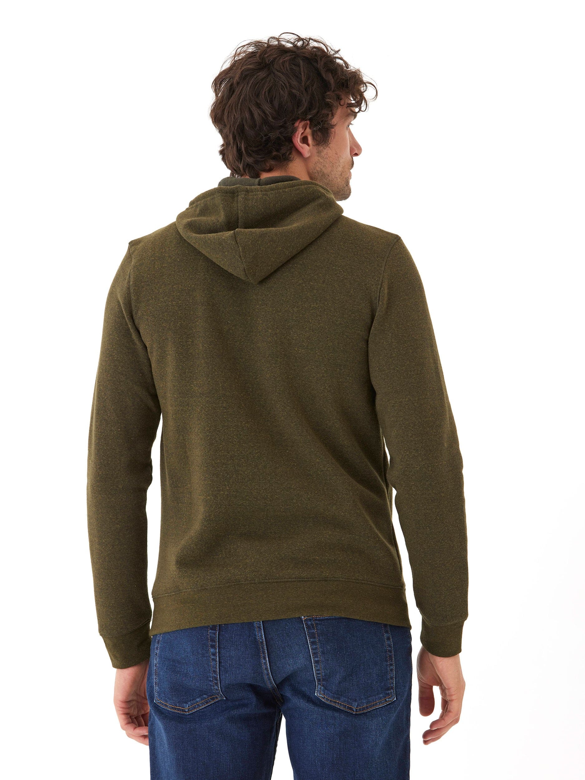 Men's Core Triblend Fleece Pullover Hoodie with Kangaroo Pocket