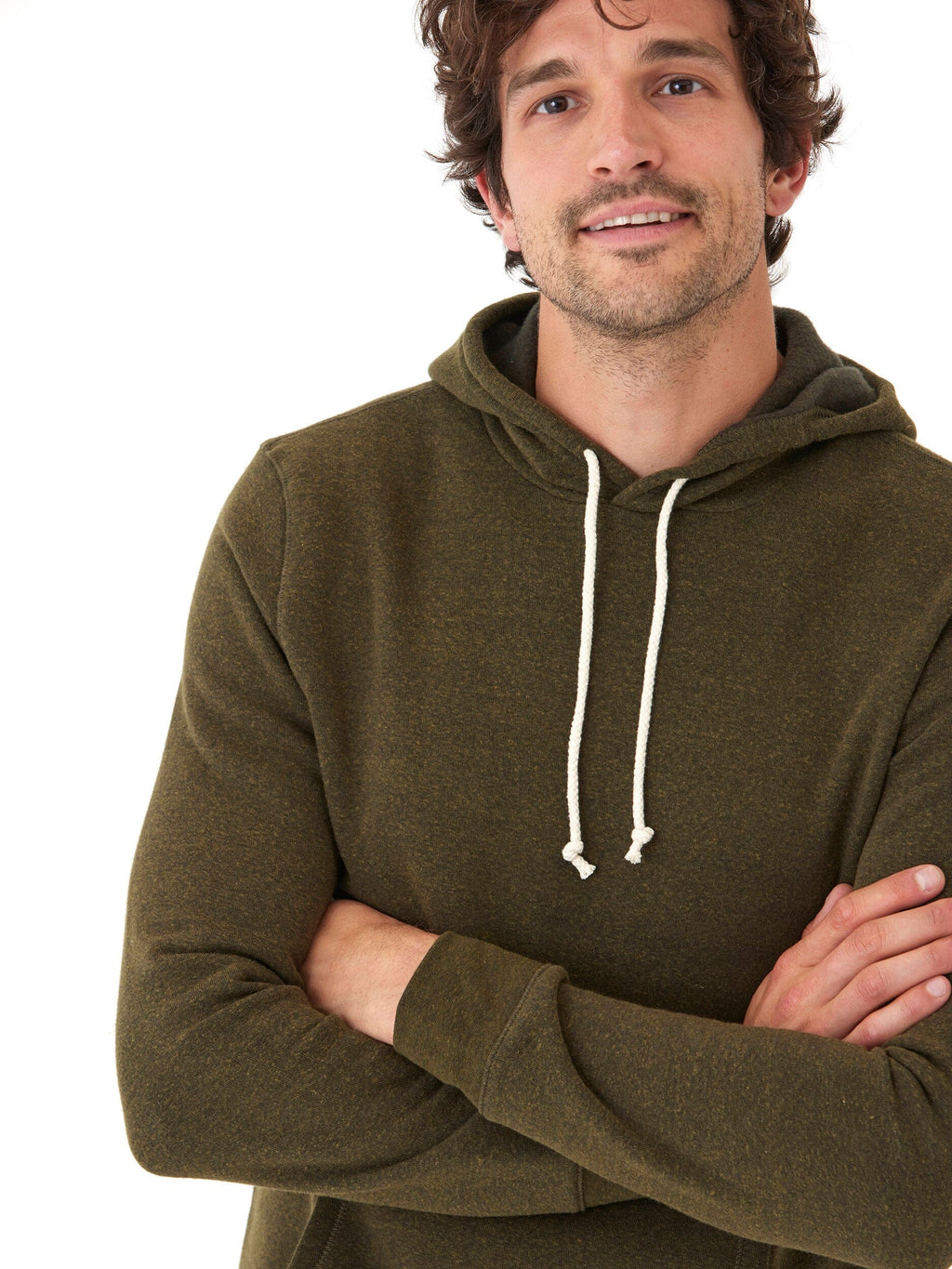 Men's Core Triblend Fleece Pullover Hoodie with Kangaroo Pocket