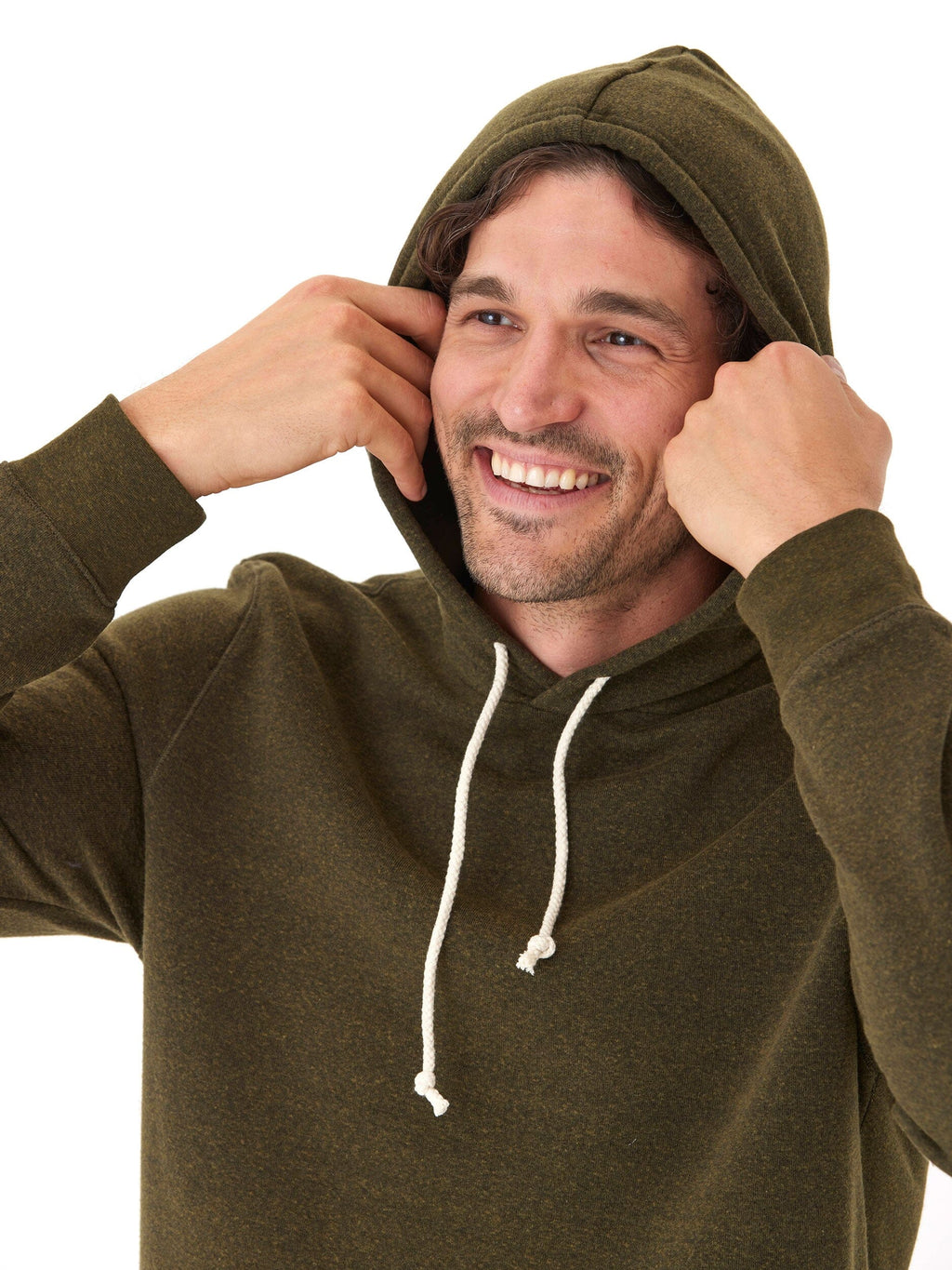 Men's Core Triblend Fleece Pullover Hoodie with Kangaroo Pocket