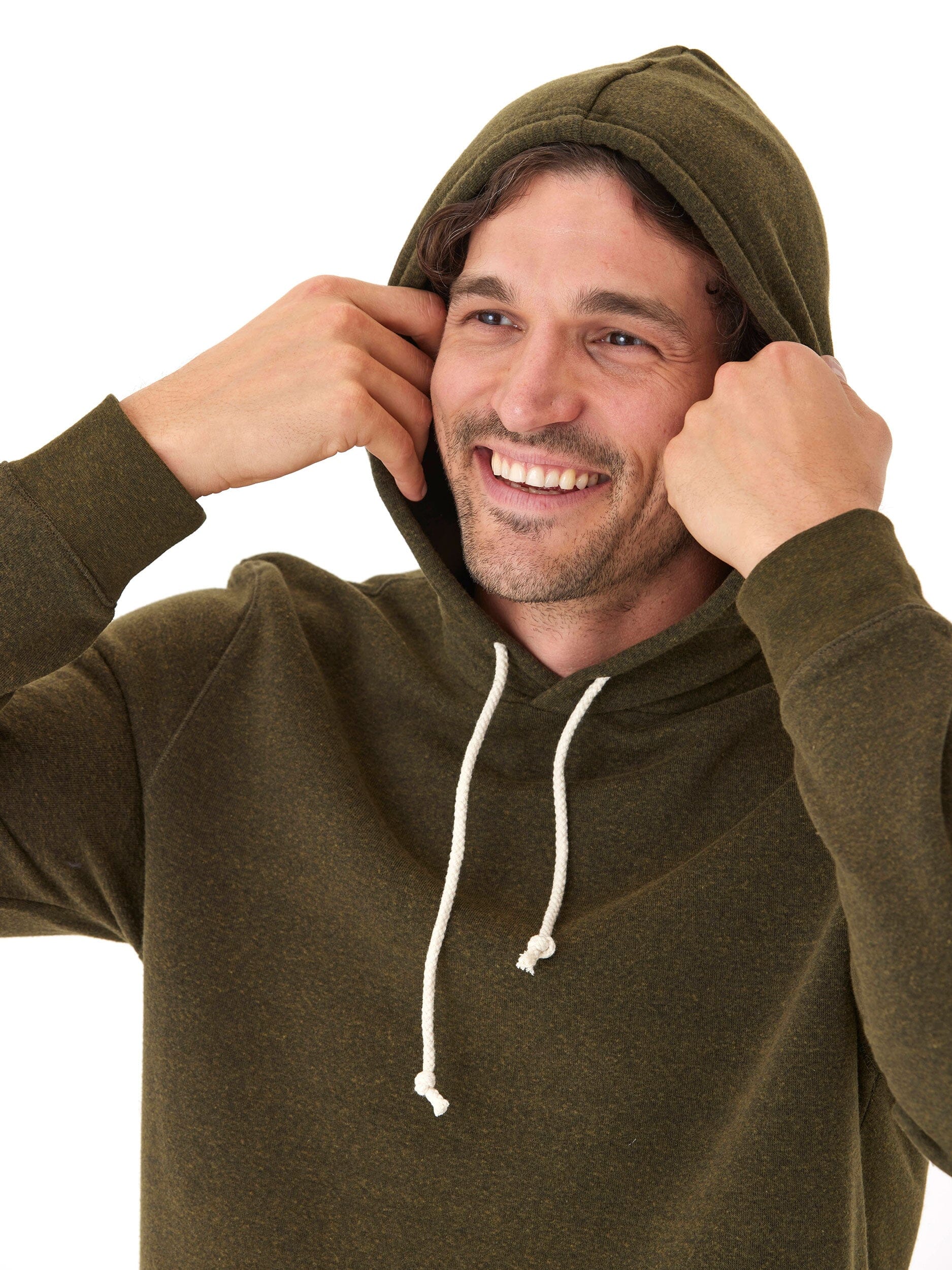 Men's Core Triblend Fleece Pullover Hoodie with Kangaroo Pocket