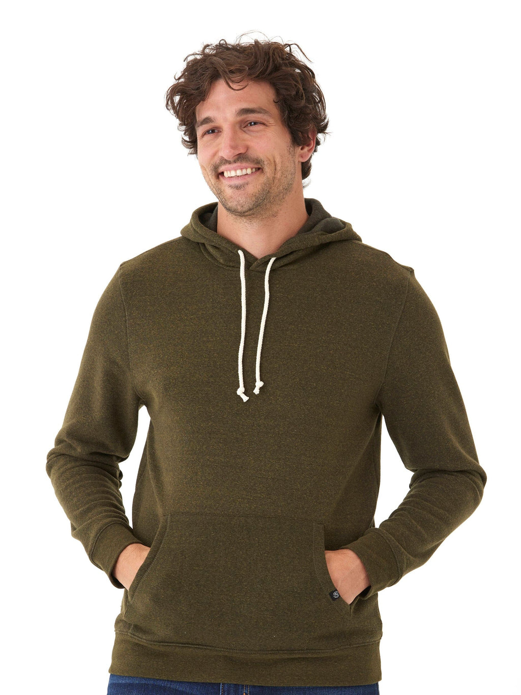 Men's Core Triblend Fleece Pullover Hoodie with Kangaroo Pocket