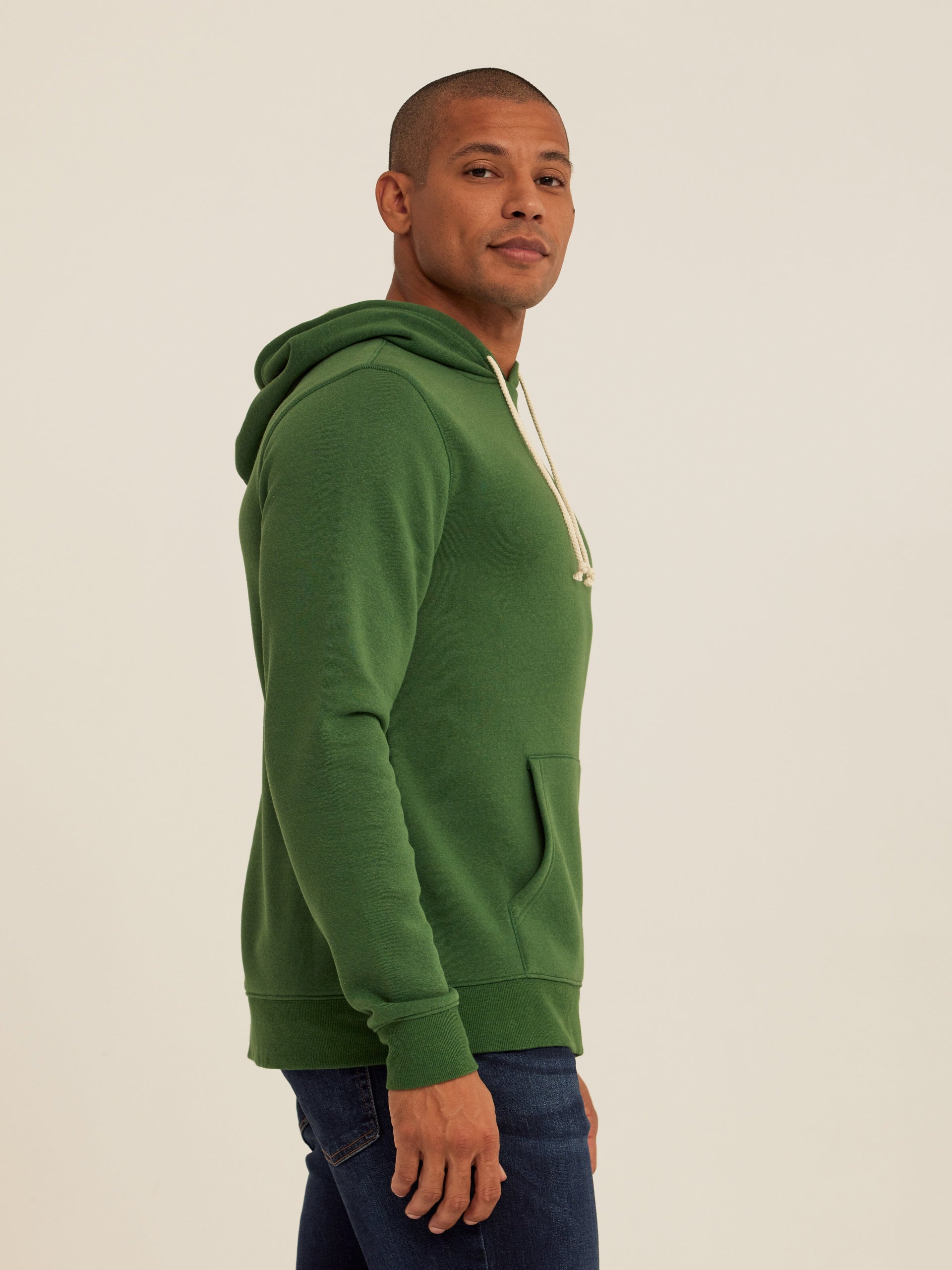 Men's Core Triblend Fleece Pullover Hoodie with Kangaroo Pocket
