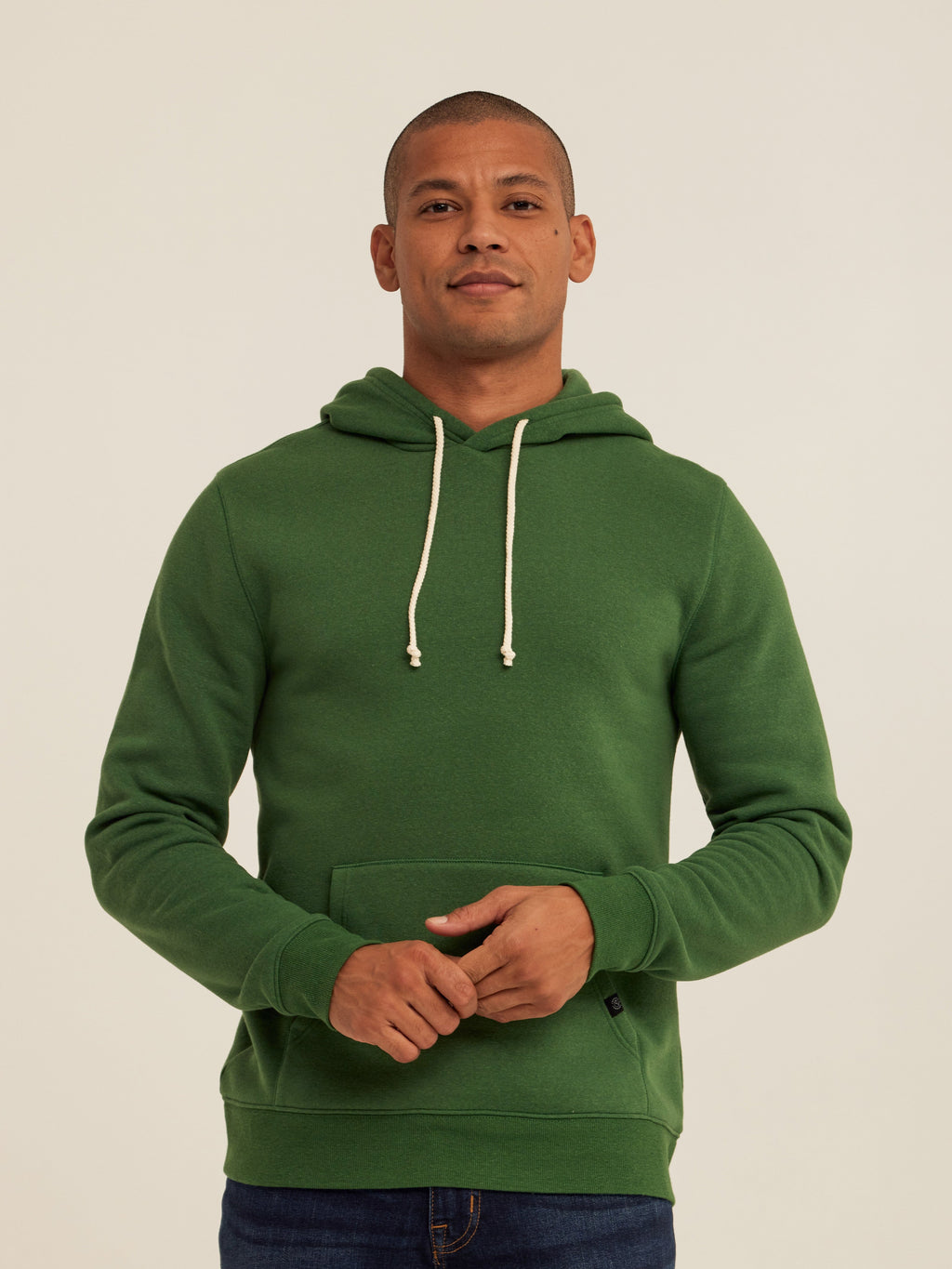 Men's Core Triblend Fleece Pullover Hoodie with Kangaroo Pocket