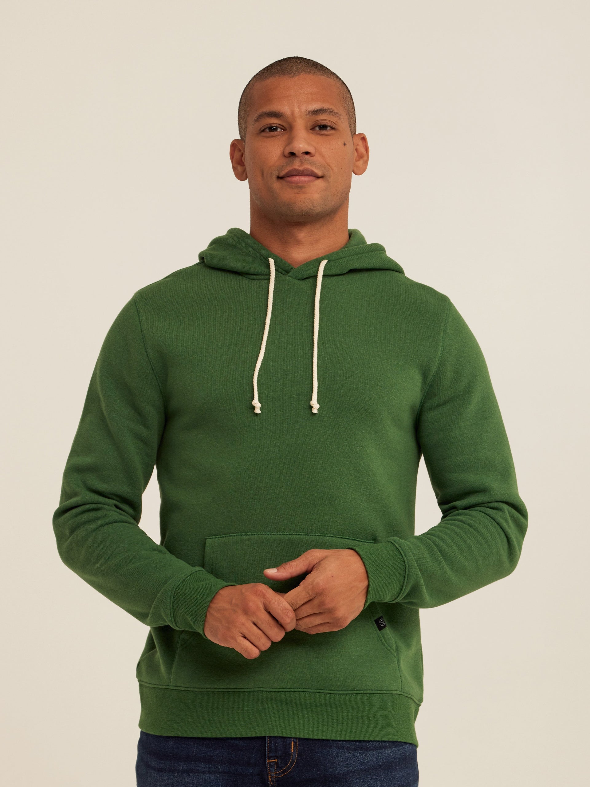Men's Core Triblend Fleece Pullover Hoodie with Kangaroo Pocket