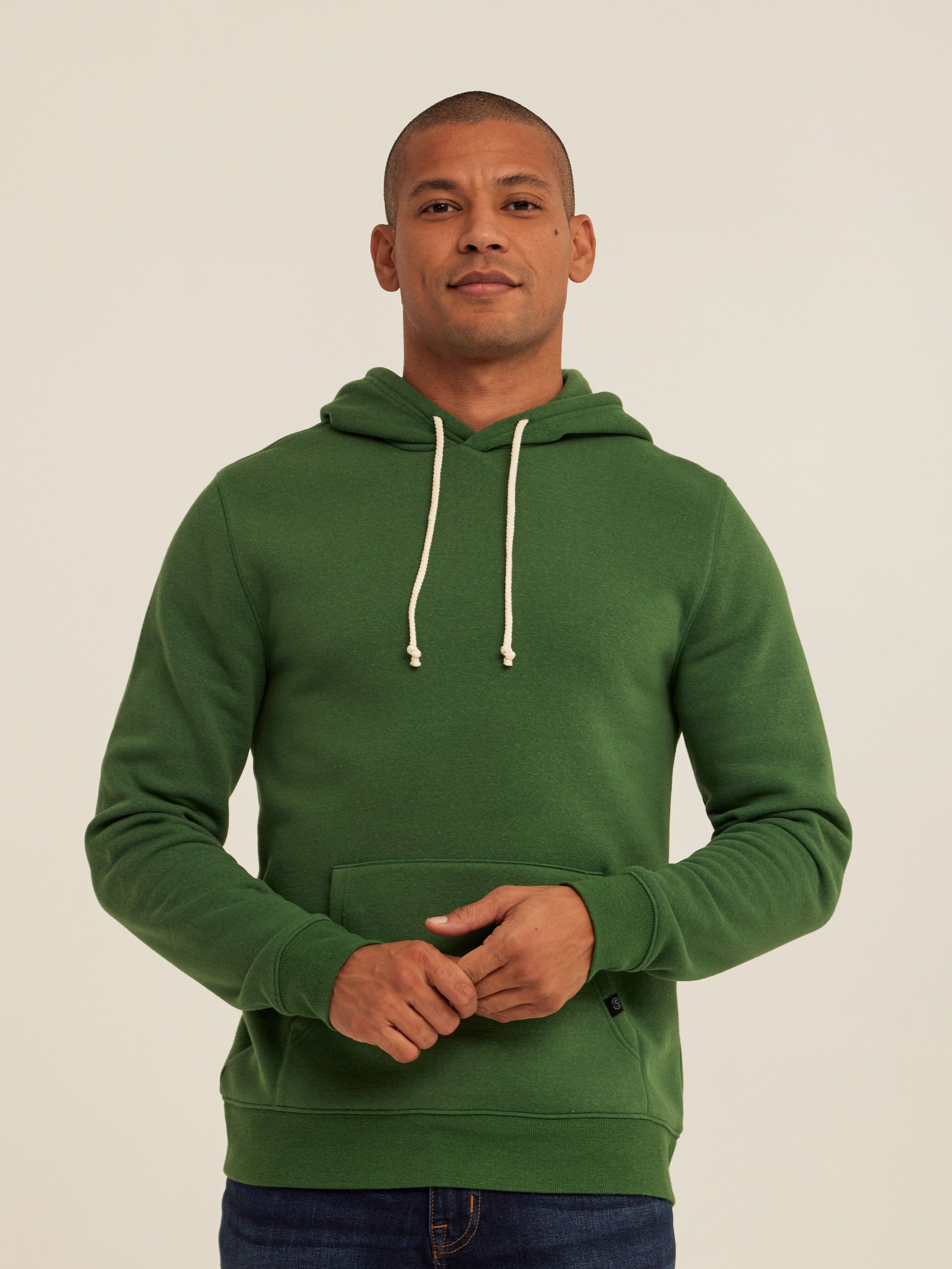 Men's Core Triblend Fleece Pullover Hoodie with Kangaroo Pocket