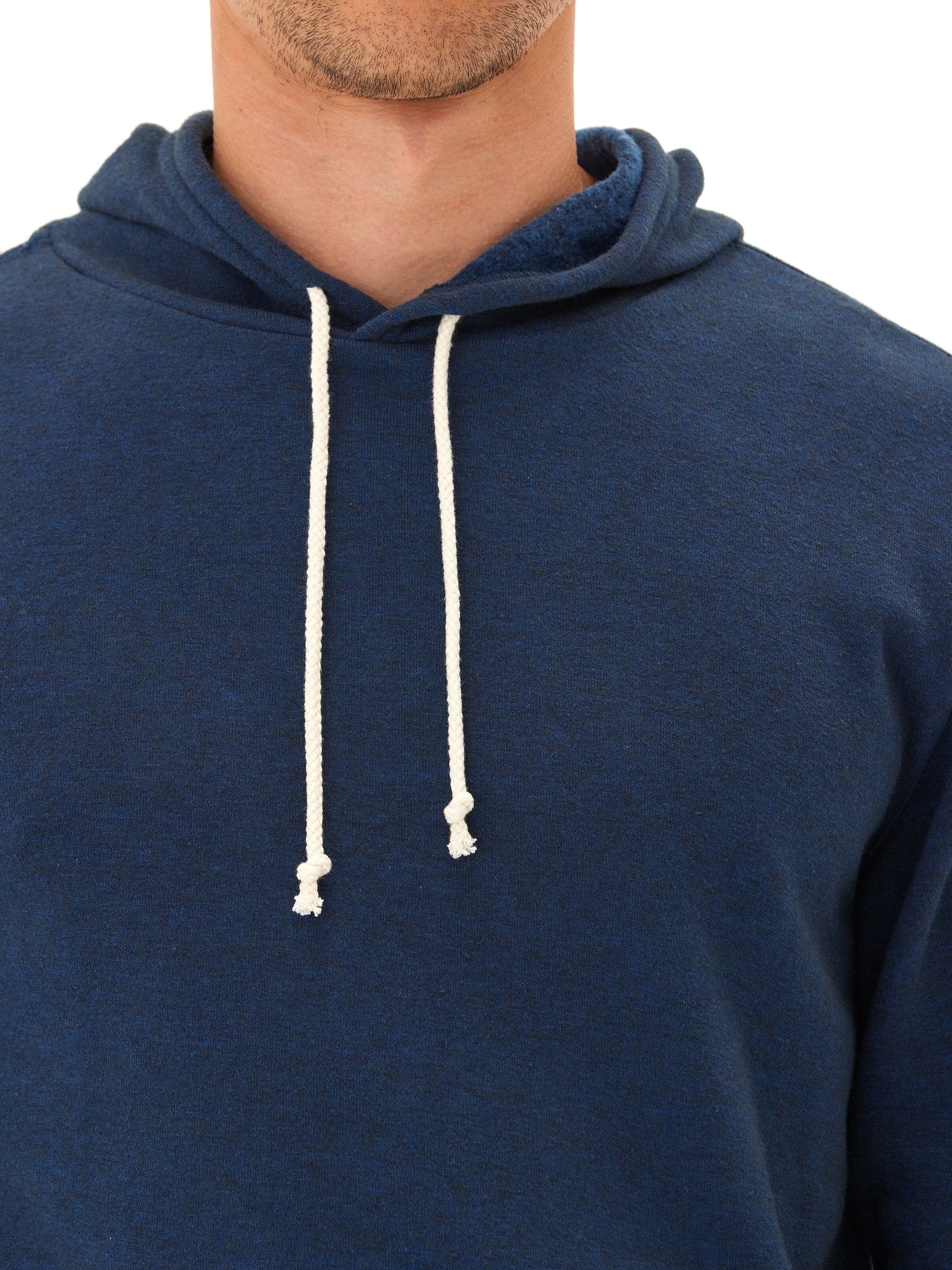 Men's Core Triblend Fleece Pullover Hoodie in Navy Blue
