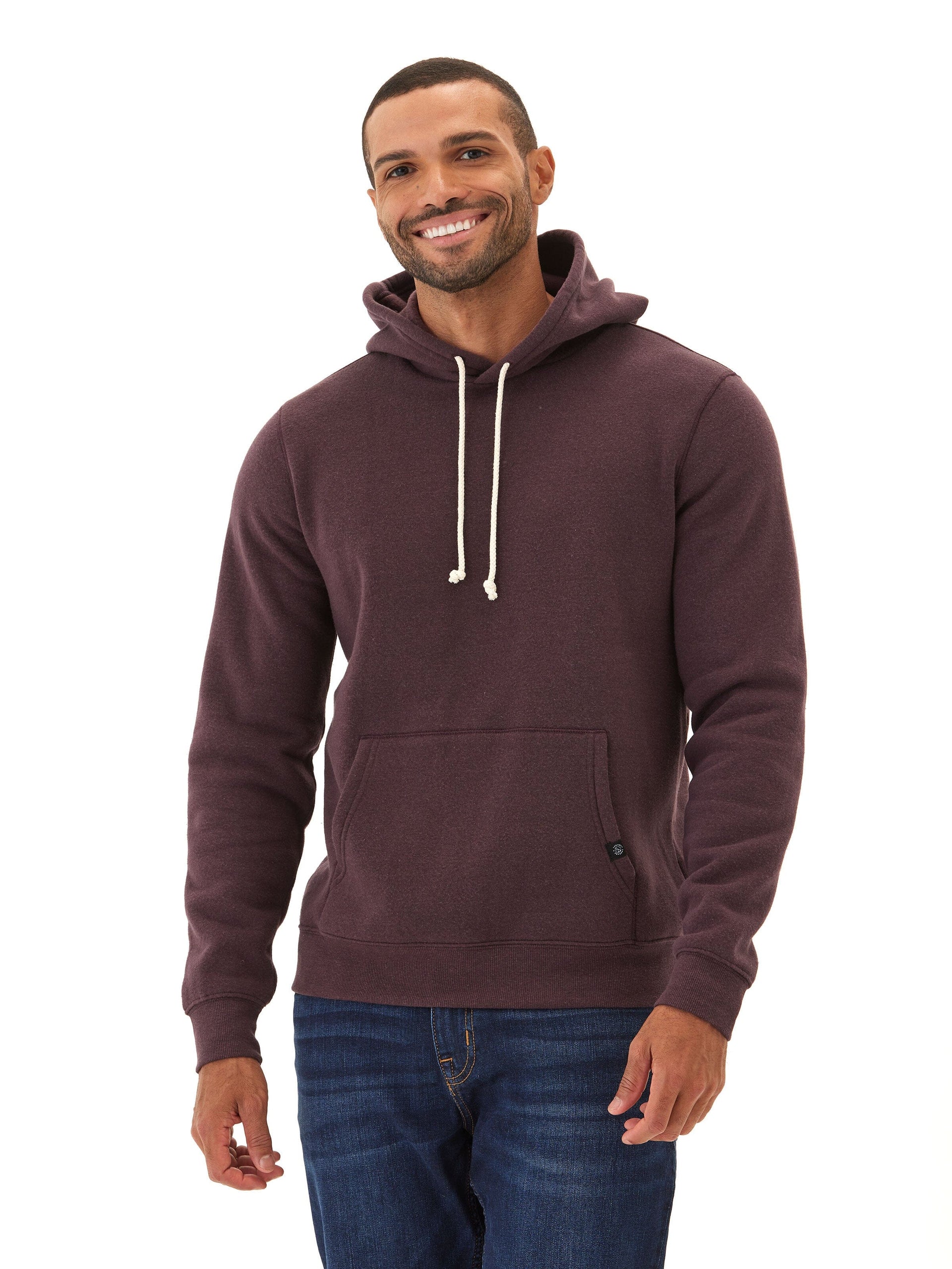Men's Core Triblend Fleece Pullover Hoodie with Kangaroo Pocket