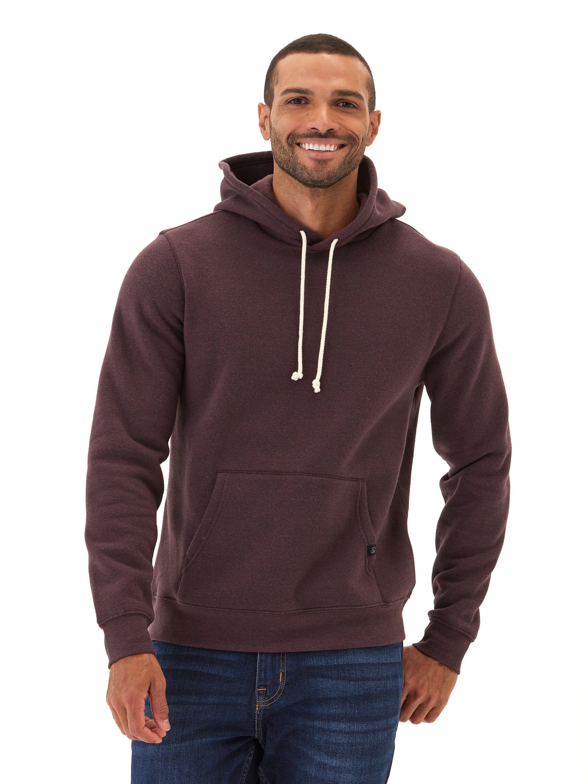 Men's Core Triblend Fleece Pullover Hoodie with Kangaroo Pocket