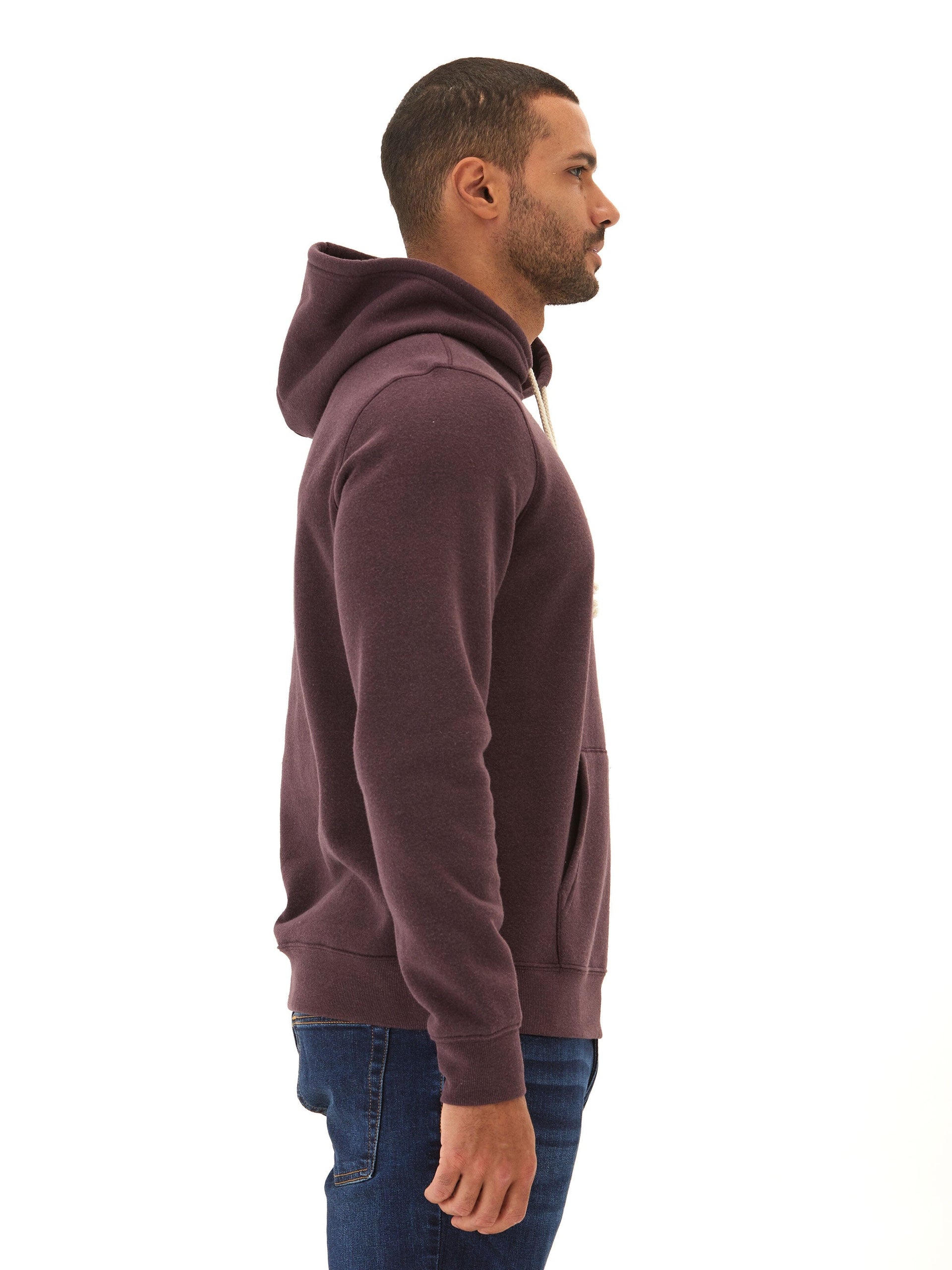 Men's Core Triblend Fleece Pullover Hoodie with Kangaroo Pocket