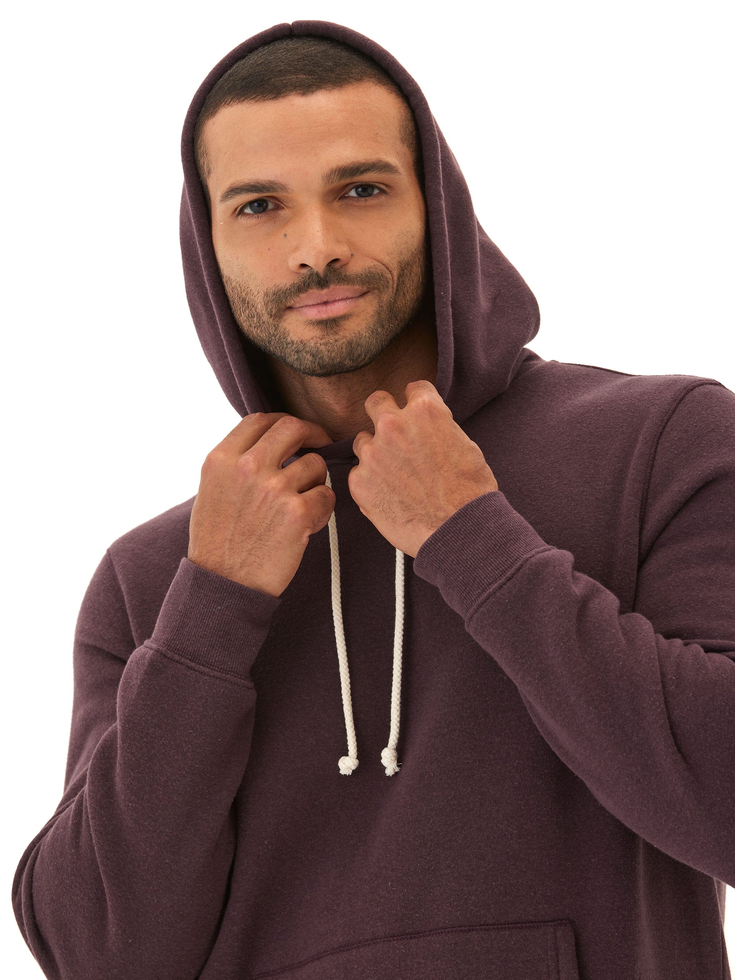 Men's Core Triblend Fleece Pullover Hoodie with Kangaroo Pocket
