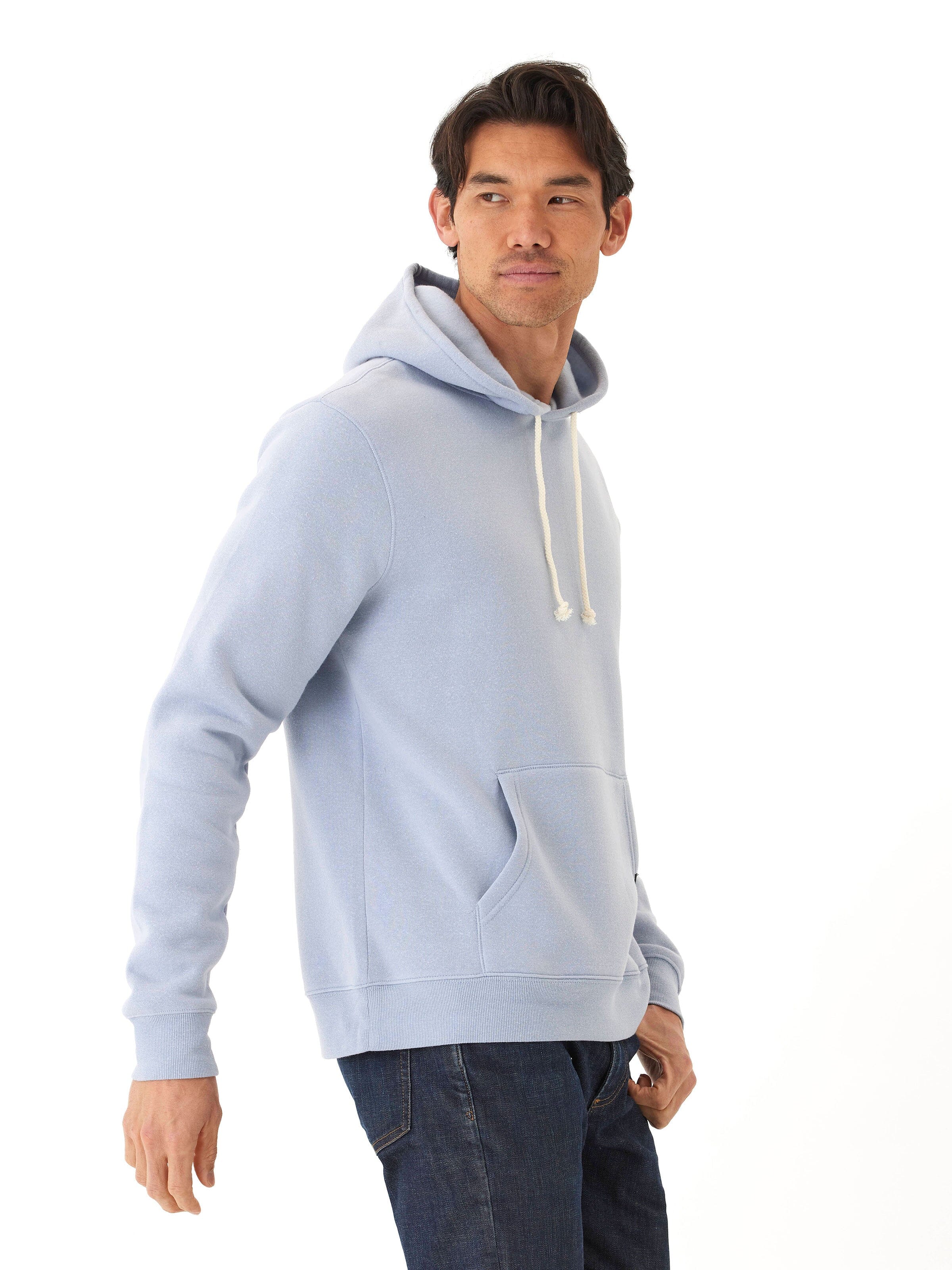 Men's Core Triblend Fleece Pullover Hoodie with Kangaroo Pocket