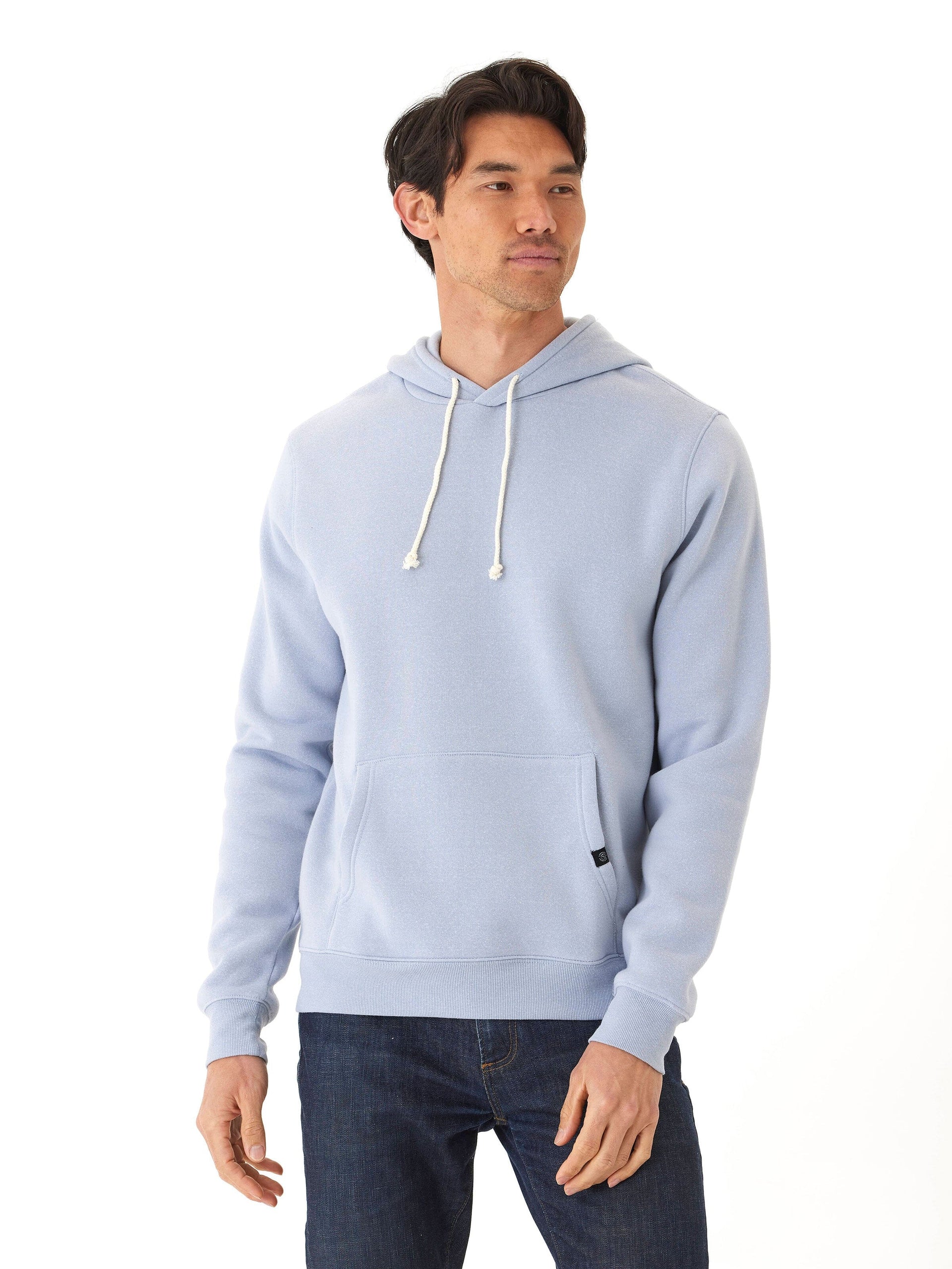 Men's Core Triblend Fleece Pullover Hoodie with Kangaroo Pocket