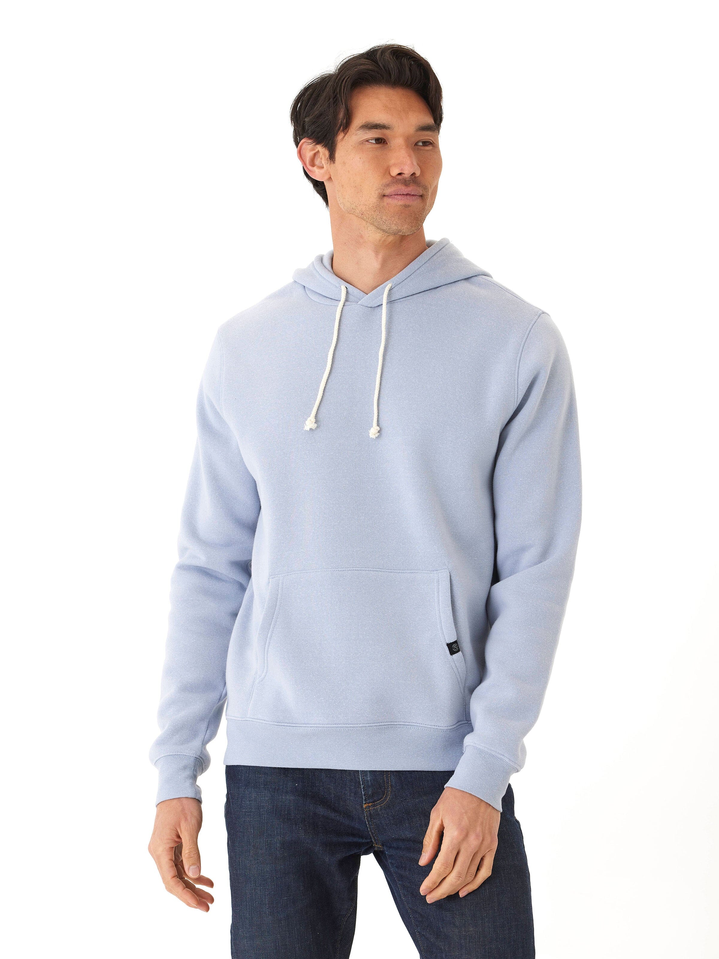 Men's Core Triblend Fleece Pullover Hoodie with Kangaroo Pocket