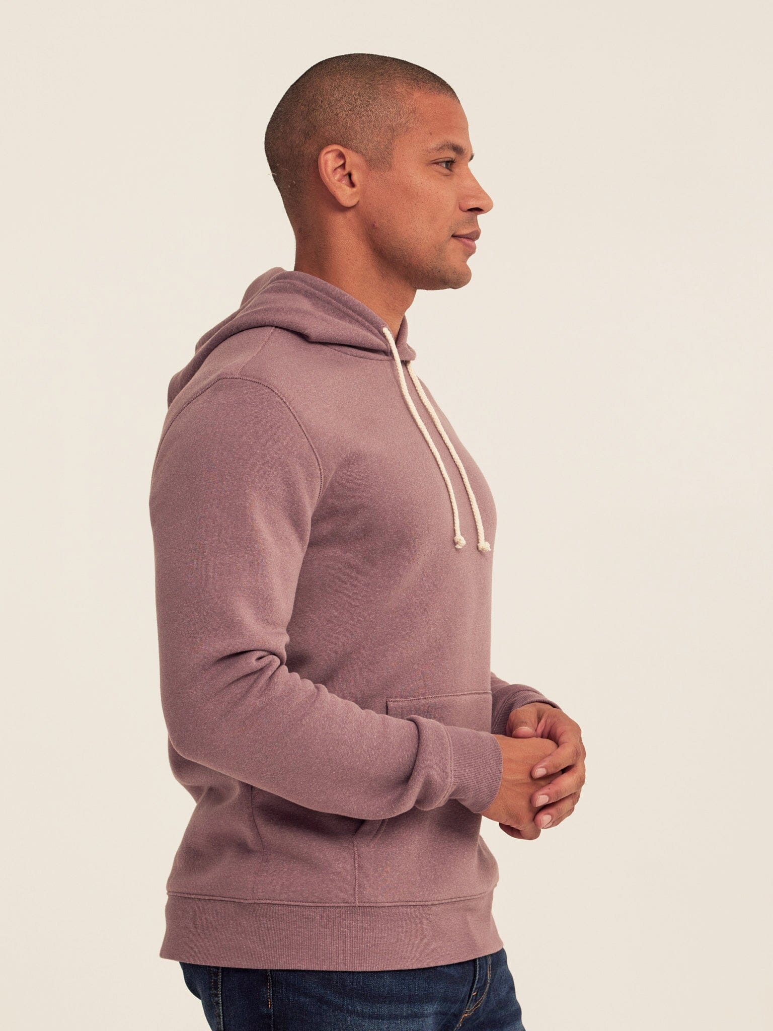 Men's Core Triblend Fleece Pullover Hoodie with Kangaroo Pocket
