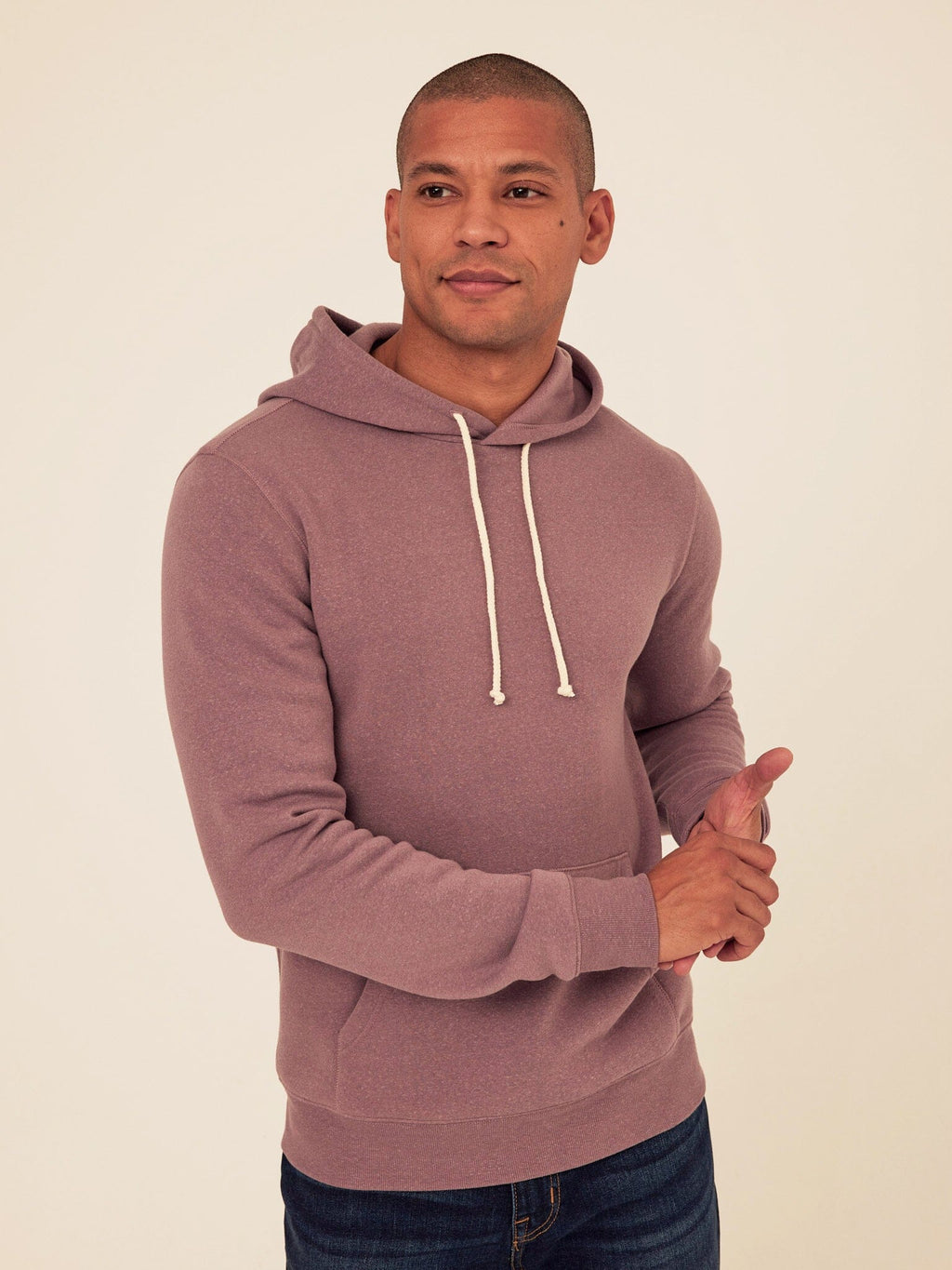 Men's Core Triblend Fleece Pullover Hoodie with Kangaroo Pocket