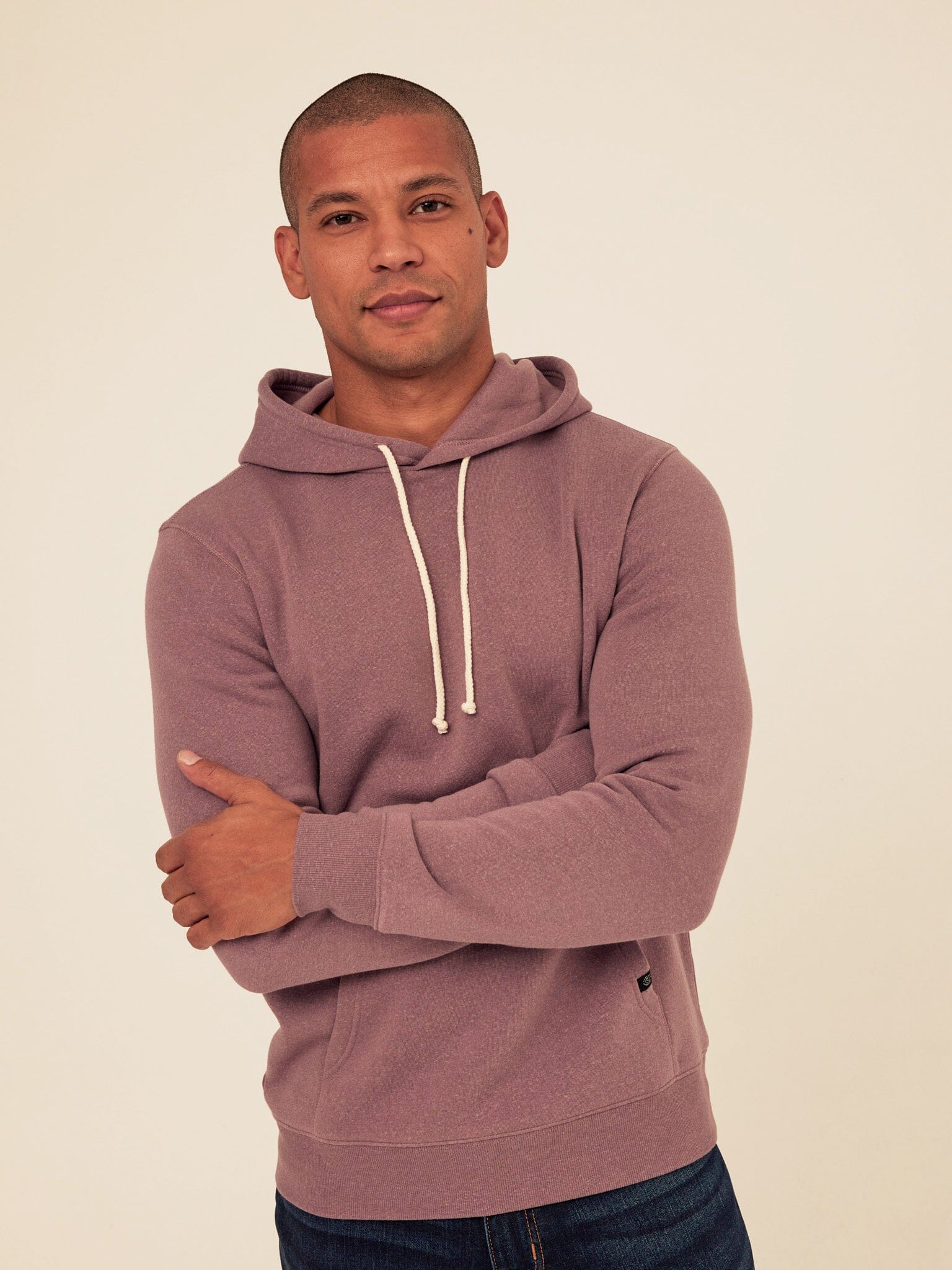 Men's Core Triblend Fleece Pullover Hoodie with Kangaroo Pocket