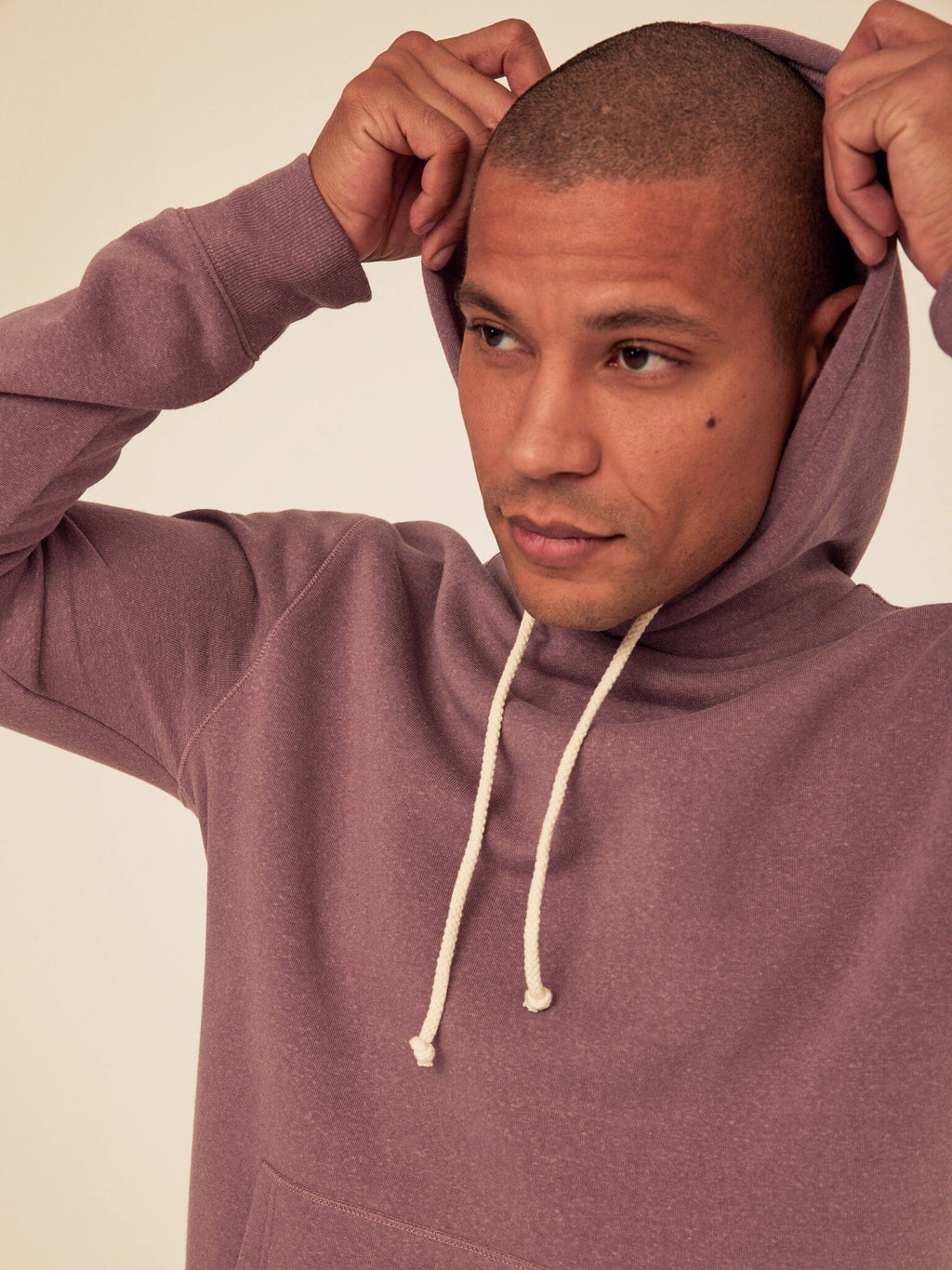 Men's Core Triblend Fleece Pullover Hoodie with Kangaroo Pocket